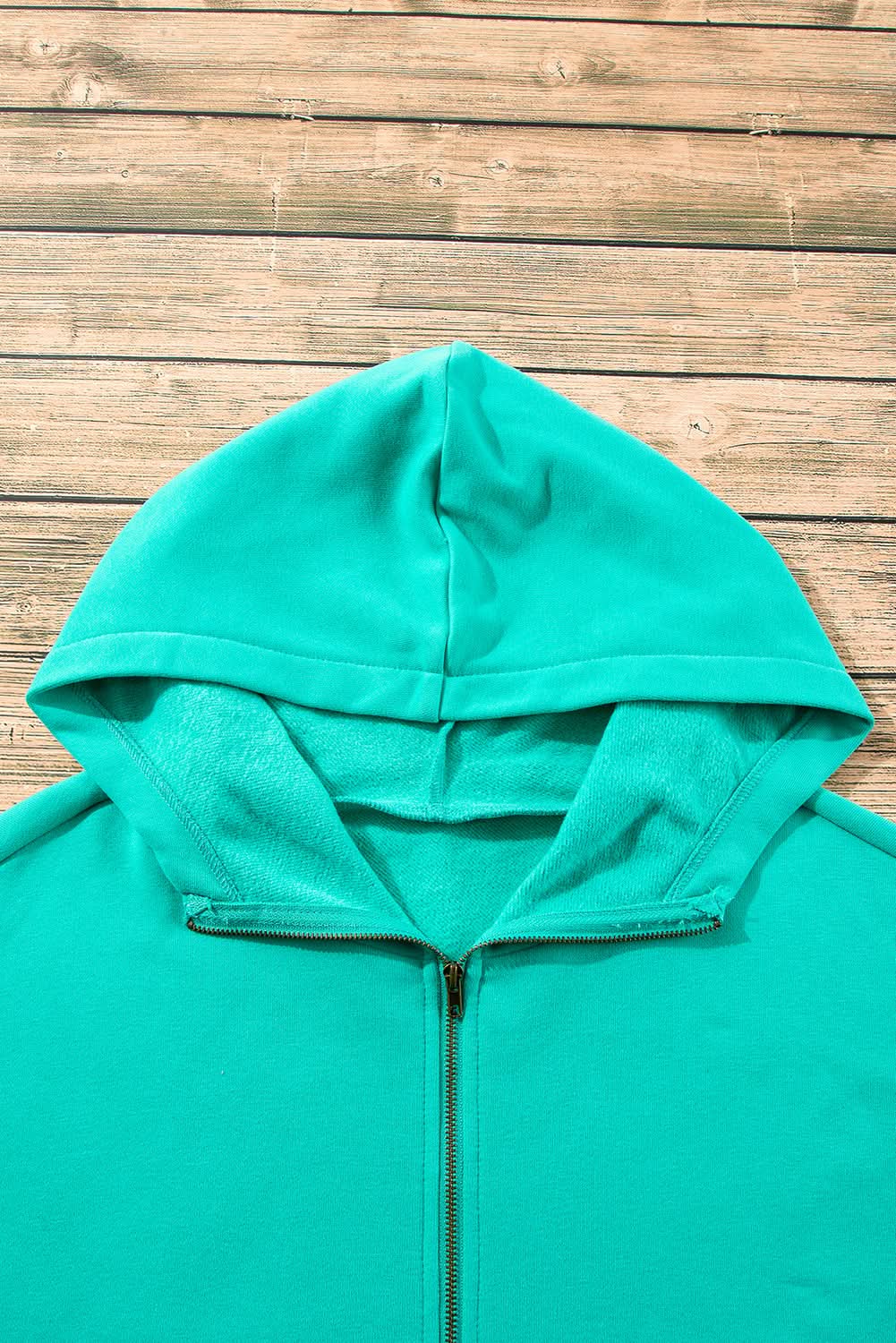 Aruba Blue Fleece Hoodie for Men & Women - Soft & Warm Zip Up Sweatshirt with Pockets - Perfect for Outdoor Activities, Casual Wear & Travel