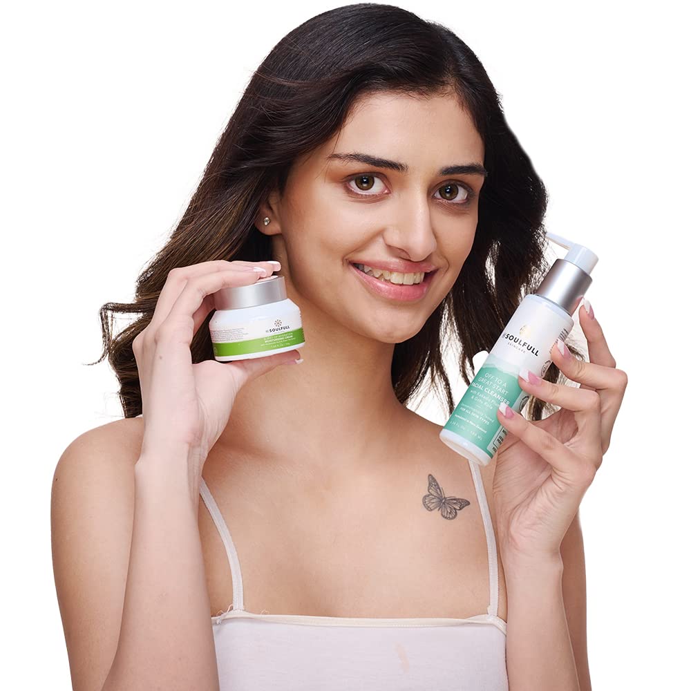 BE SOULFULL Complete 5-Step Skincare Set - Gentle Facial Cleanser, Hydrating Toner, Revitalizing Mask, Anti-Aging Serum & Nourishing Moisturizer | Daily Skincare Routine for Glowing Skin at Home
