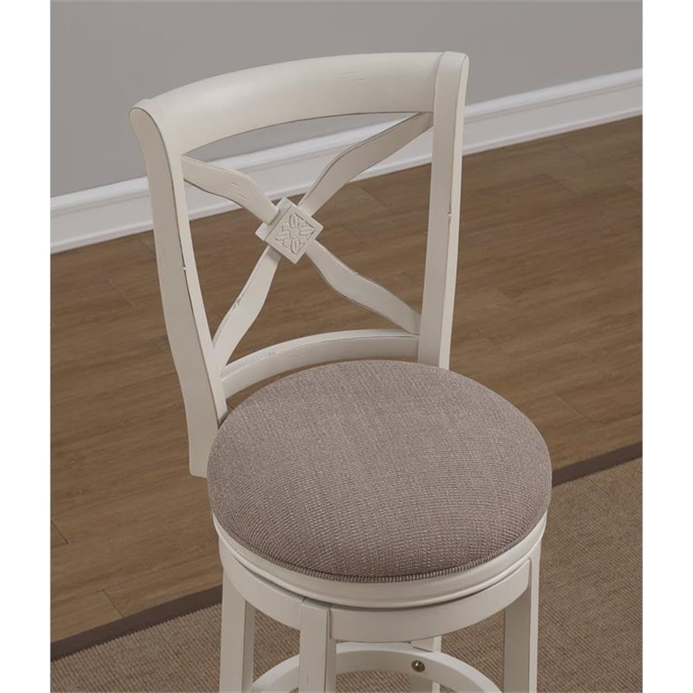 American Woodcrafters Accera Counter Stool - Solid Wood Bar Stool with Backrest for Kitchen Island, Breakfast Nook & Home Bar - Comfortable & Durable Dining Stool for Indoor Use