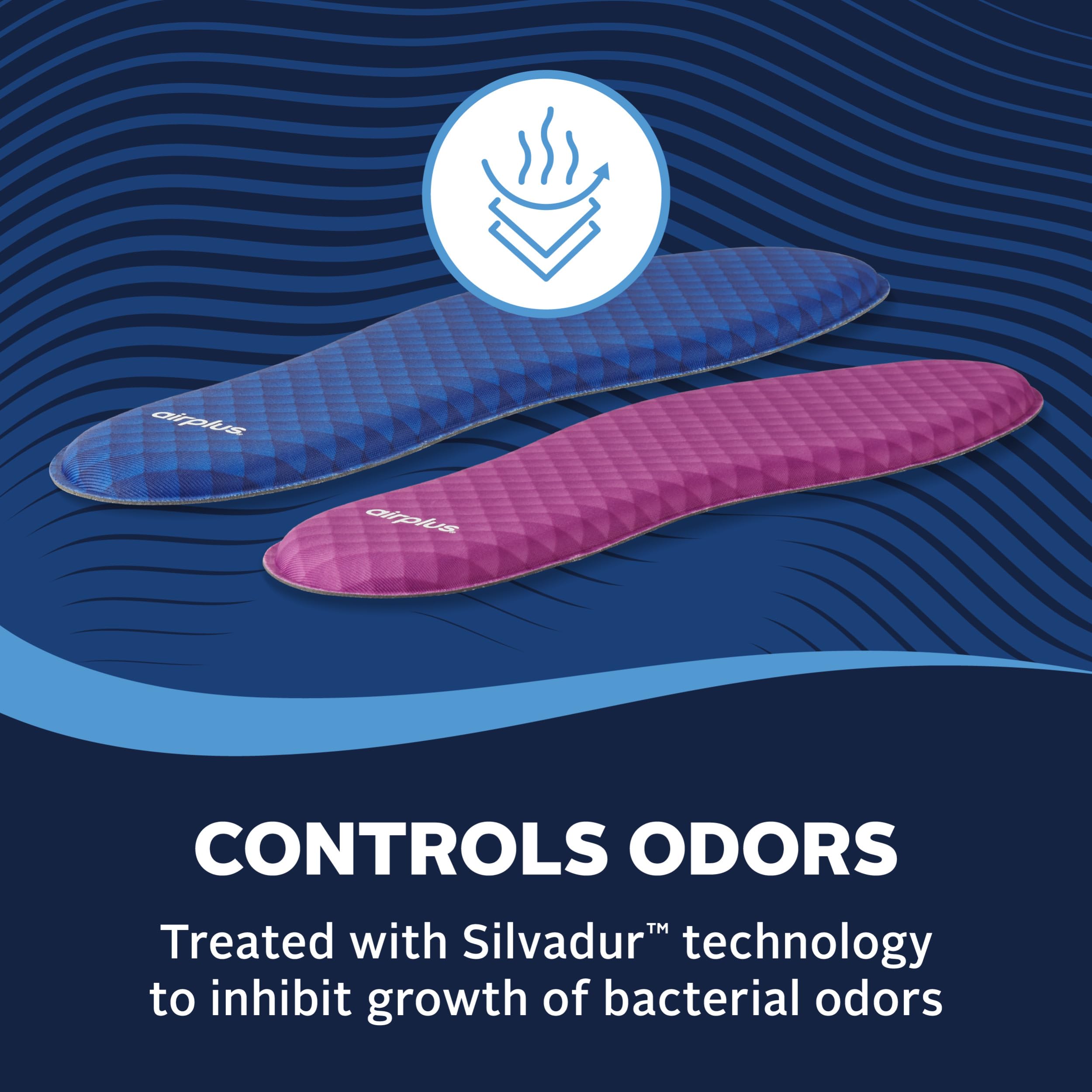 Airplus Memory Comfort Shoe Insoles with Memory Foam for Pressure Relief - Orthotic Arch Support for Men & Women - Perfect for Running, Walking & Work Shoes