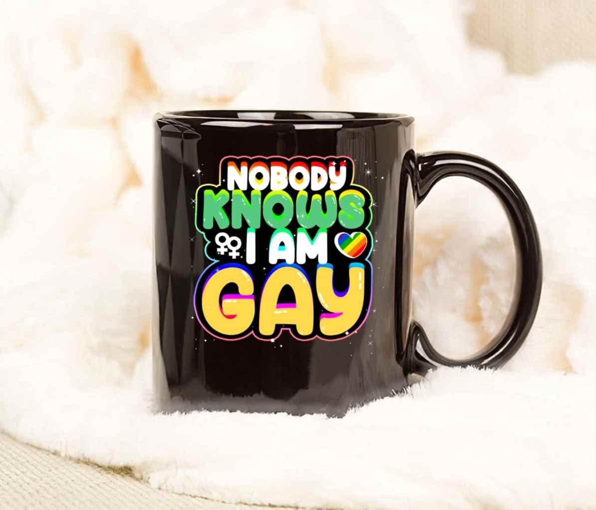 Funny 'Knows I'm Gay' Pride Gift for LGBTQ+ Men & Women - Perfect for Coming Out, Birthdays & Pride Month Celebrations