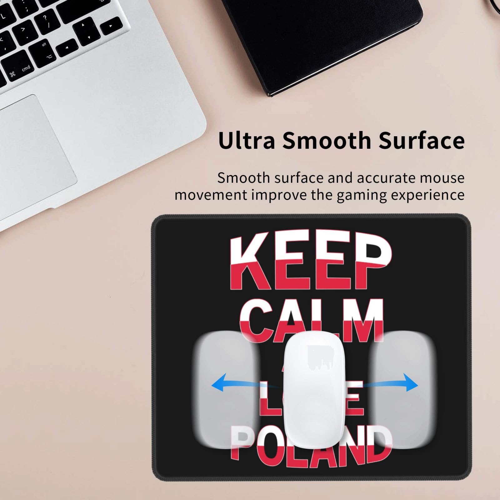 SIYTUAU Keep Calm and Love Poland Mouse Pad - 10x12 Inch Waterproof Non-Slip Rubber Gaming Mouse Pad for Laptop & Office Use - Perfect for Work, Gaming & Home Decor