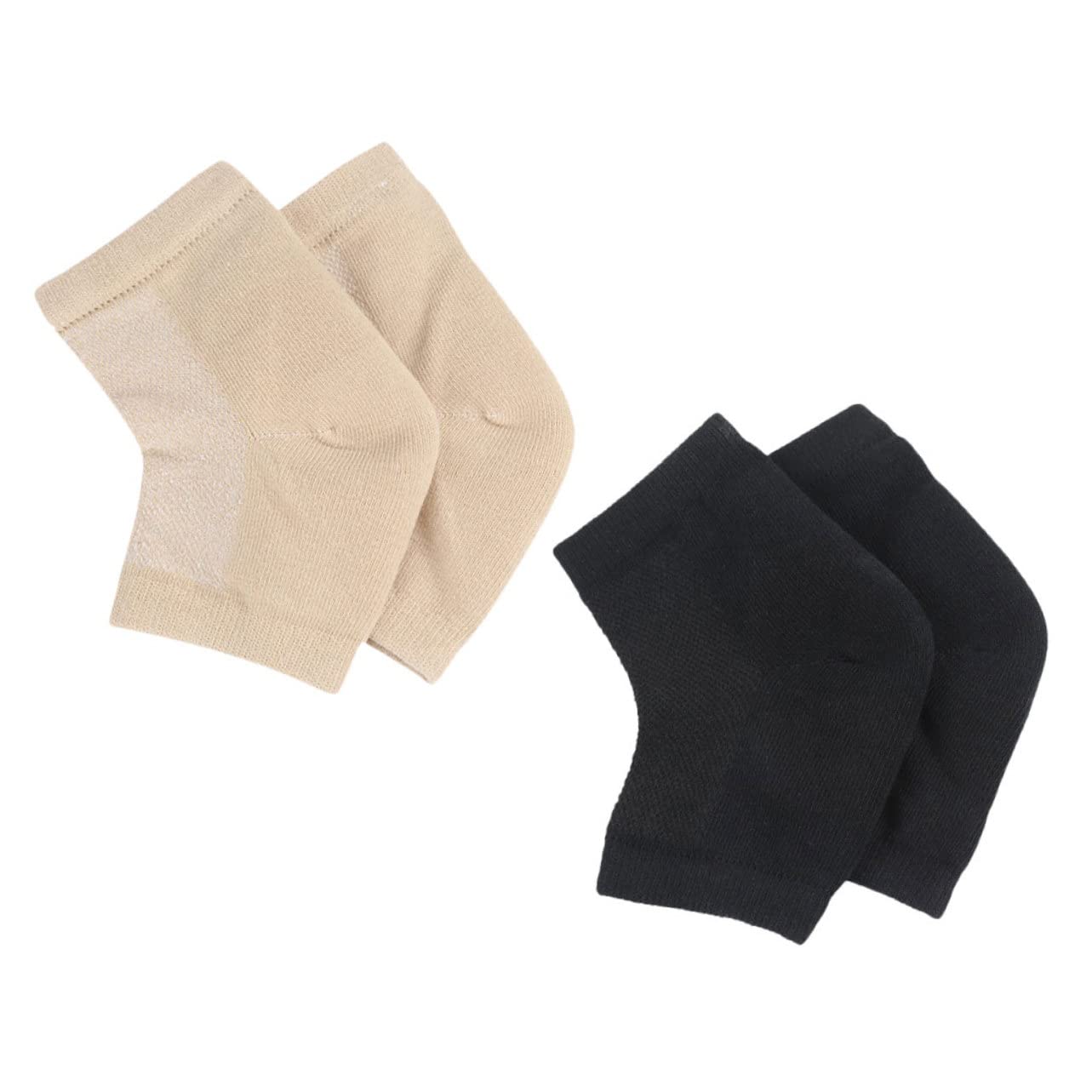 FOMIYES 2 Pairs Gel Heel Socks for Men & Women - Breathable Moisturizing Footie Socks with Aloe Vera for Cracked Heels - Perfect for Spa, Night Care & Dry Skin Relief