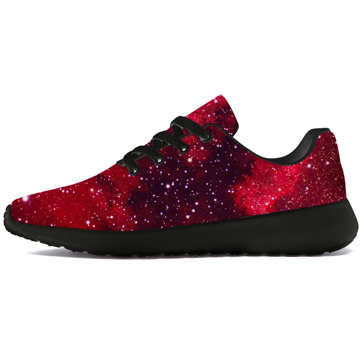 Unisex Galaxy Print Running Shoes for Women & Men - Lightweight Walking & Tennis Sneakers with Cosmic Space Design (Size 3.5 Men/5.5 Women, Black) - Perfect for Jogging, Gym Workouts & Casual Streetwear Fashion