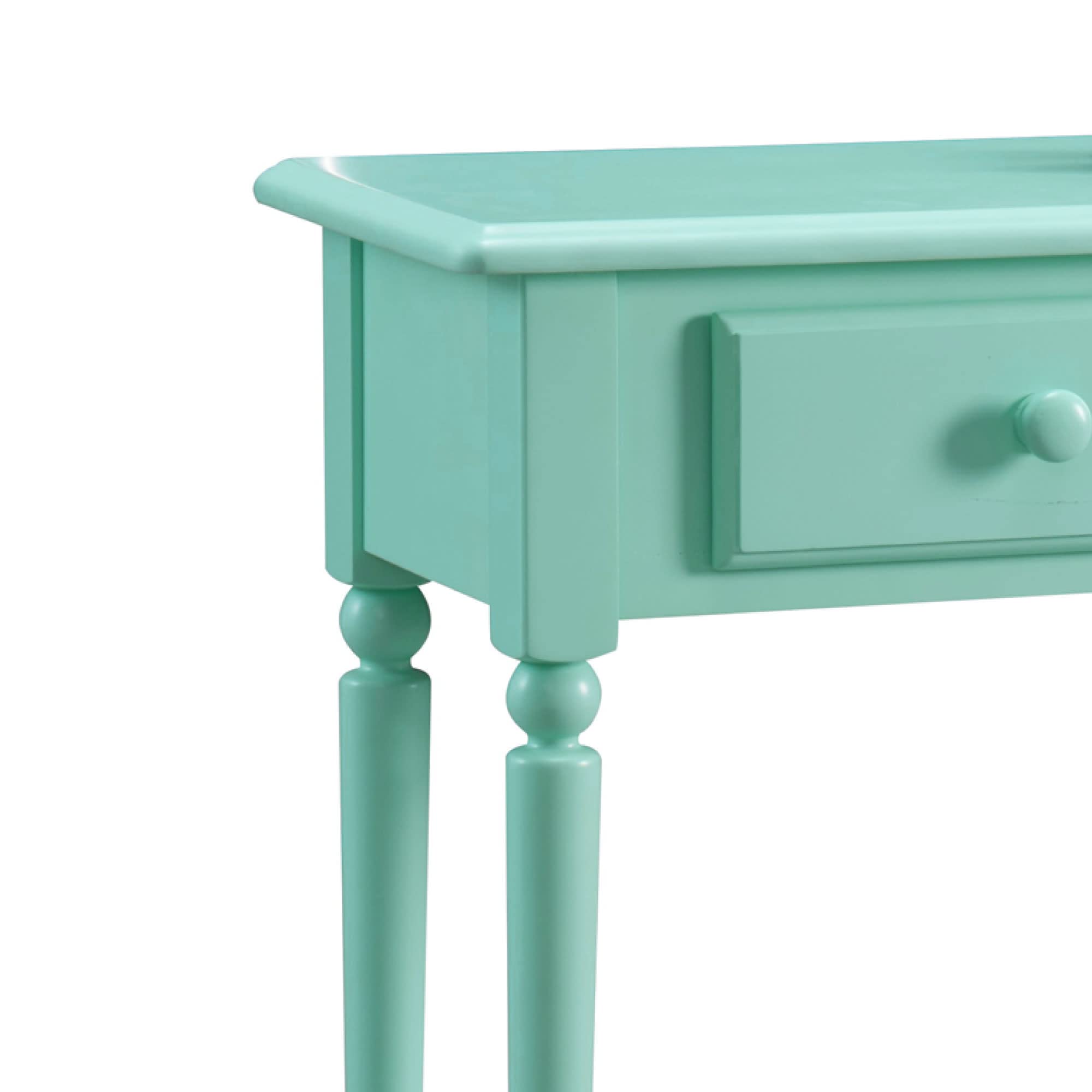 Leick Coastal Narrow Hall Stand Sofa Table with Shelf - Kiwi Green - 11D x 30W x 28H in - Perfect for Entryway, Living Room & Small Spaces