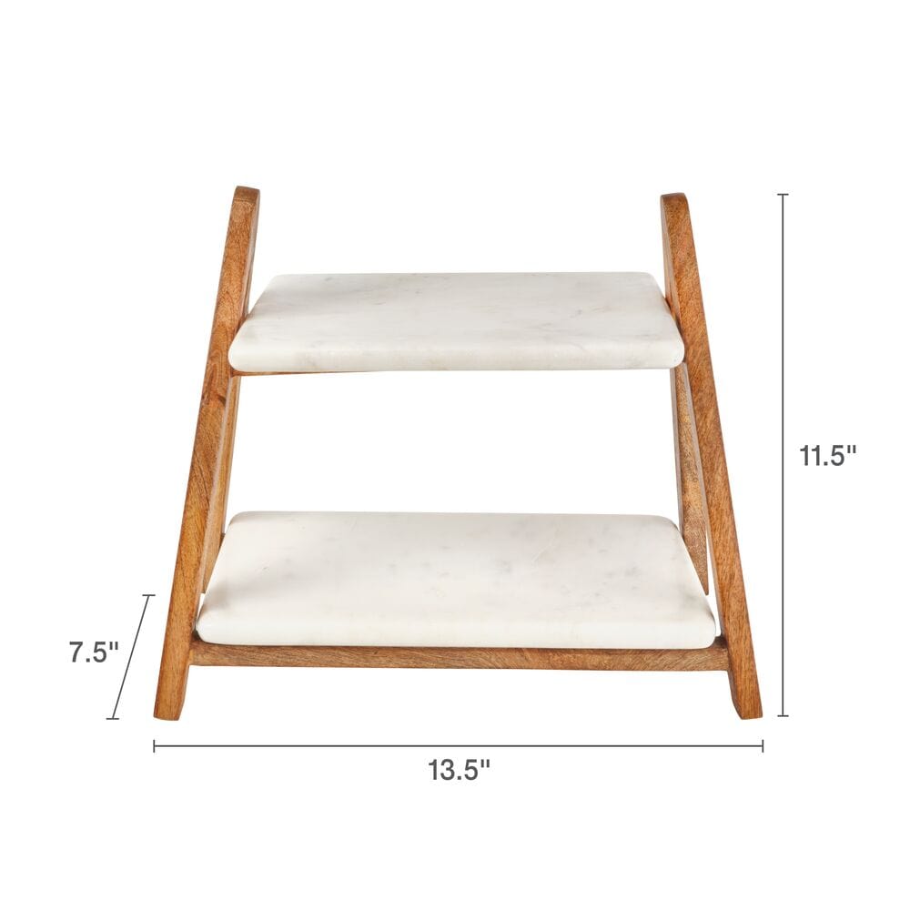 Luxor 2-Tier Serving Tray - Elegant Decorative Display Stand for Desserts, Appetizers & Party Snacks - Perfect for Entertaining, Weddings & Home Decor