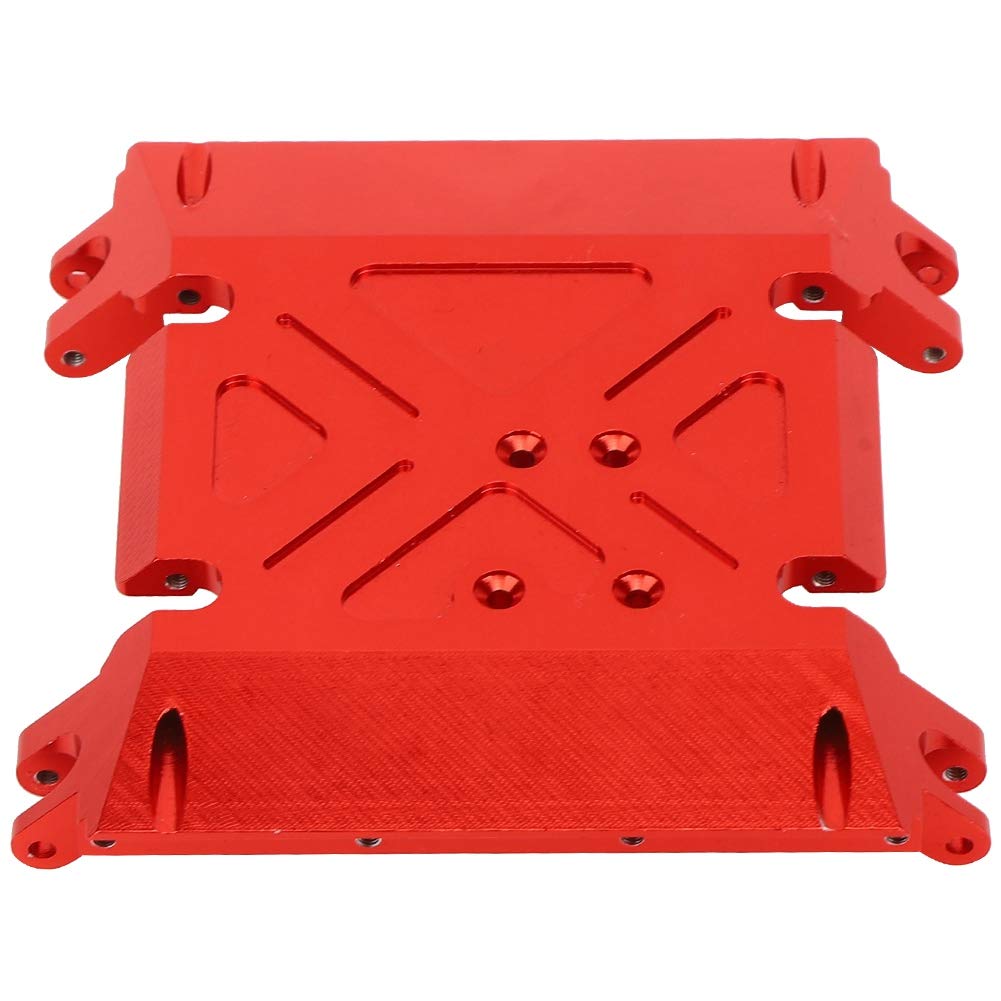 1/10 RC Car Center Mount Skid Plate Spare Parts - Compatible with 90018 & 90048 RC Model Car Kits (Red) - Durable Protection for Off-Road Crawling & Rock Racing Scenes
