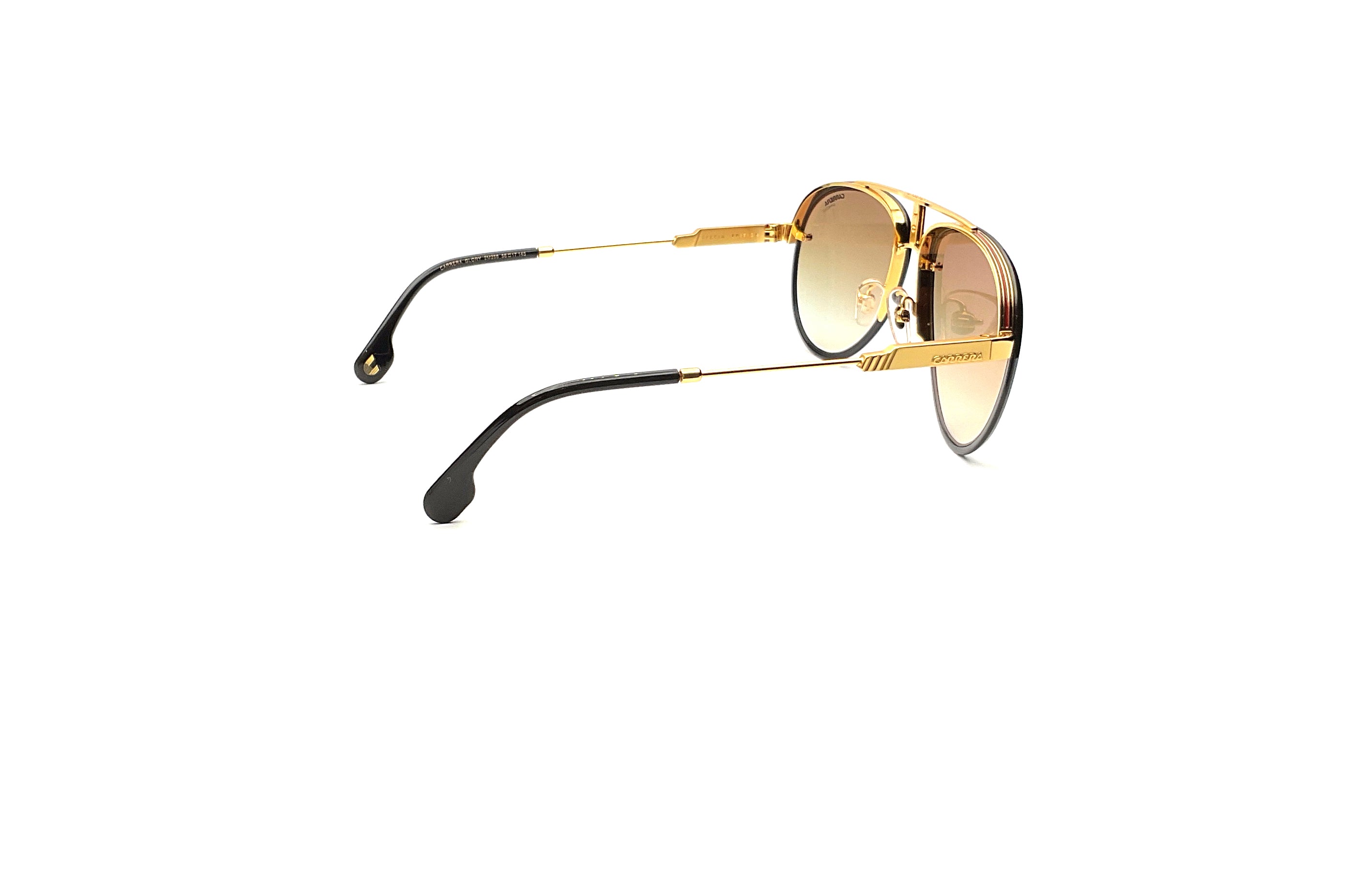 Carrera Glory Sunglasses - Black & Gold Aviator Style for Men & Women | UV Protection, Polarized Lenses | Perfect for Driving, Beach & Outdoor Activities
