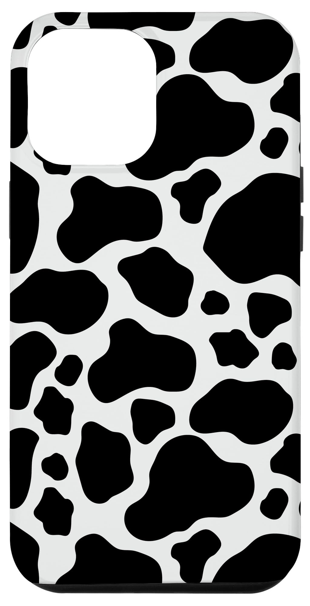iPhone 12 Pro Max Case - Stylish Black and White Cow Print Phone Cover for Everyday Protection and Trendy Fashion