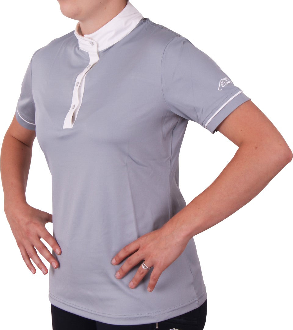 Cavallino Competition Riding Shirt - Short Sleeve Equestrian Shirt for Women & Men - Breathable & Comfortable Show Jumping Top for Horseback Riding & Dressage
