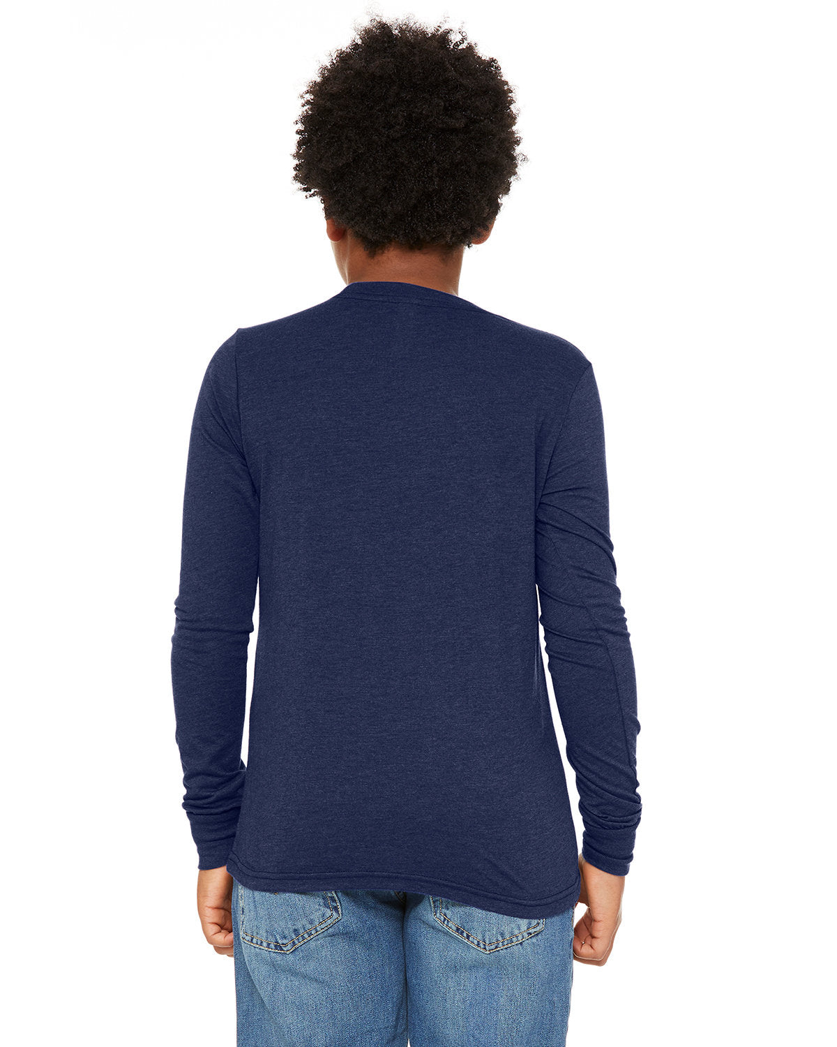 Bella + Canvas 3513Y Youth Triblend Long Sleeve T-Shirt - Soft Comfortable Cotton Blend Tee for Kids & Teens - Perfect for School, Sports & Everyday Wear