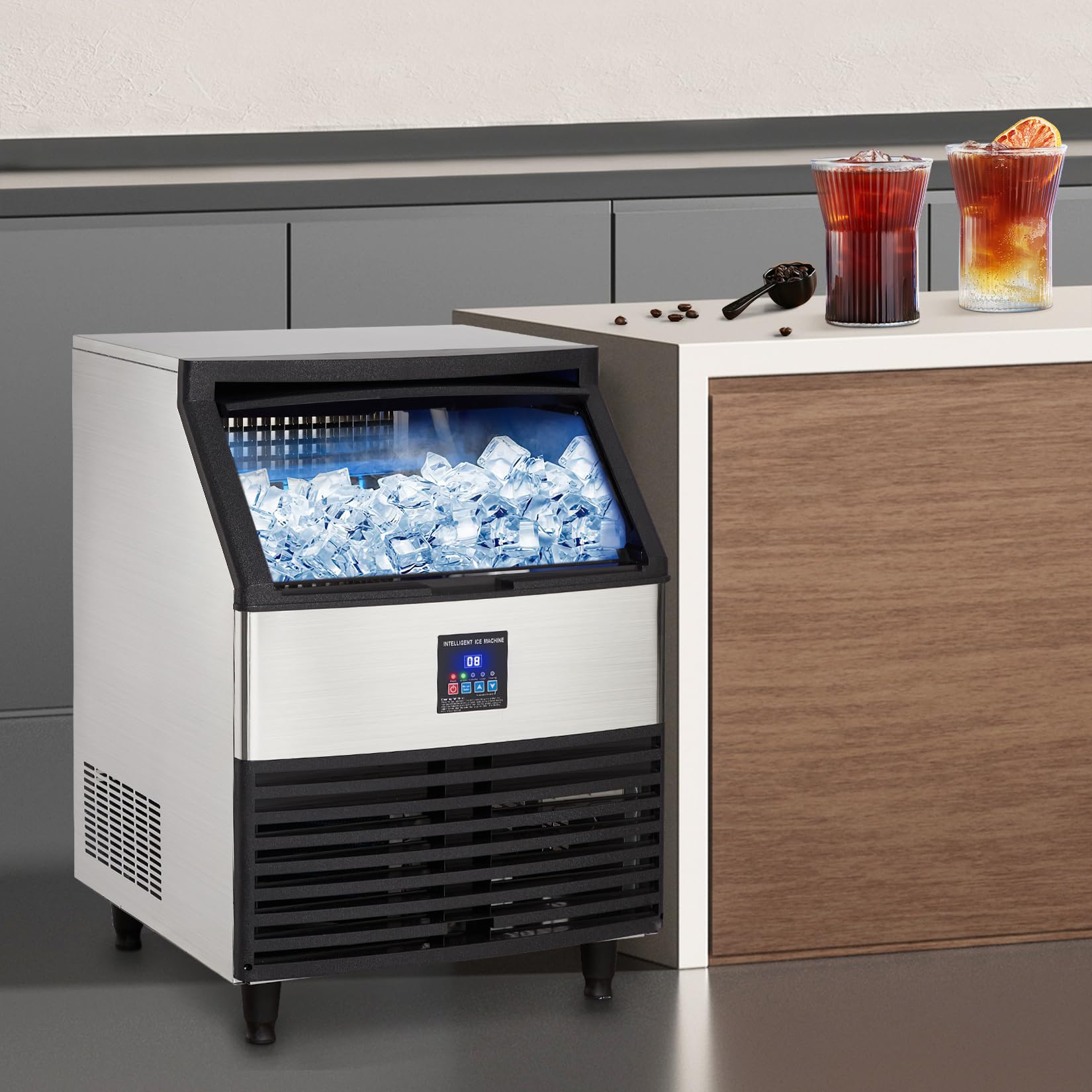 Commercial Ice Maker Machine 300LBS/24H, 26