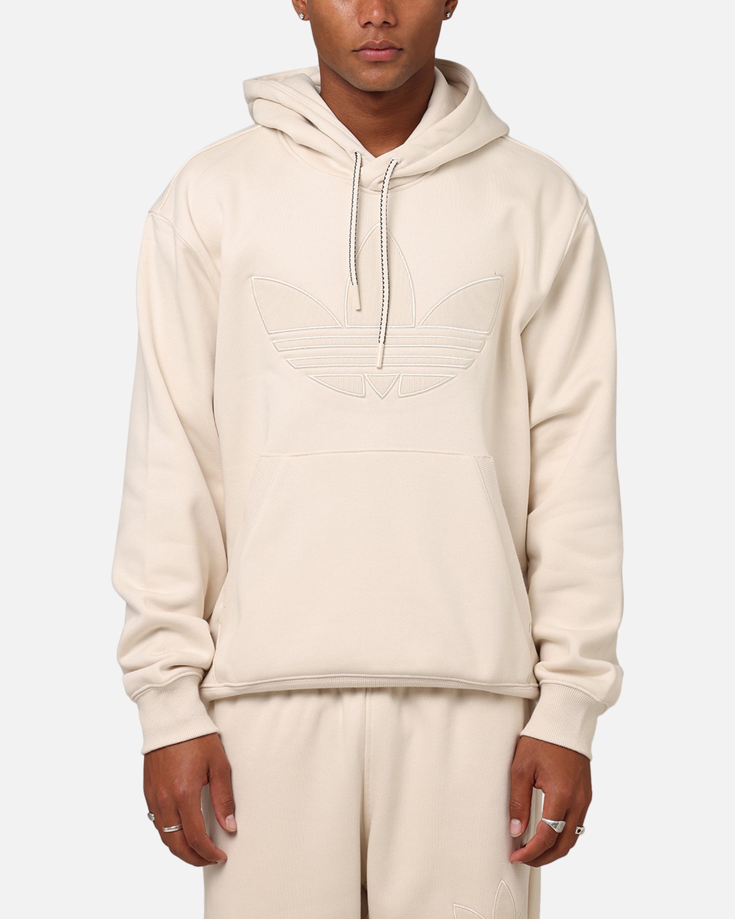 Adidas Originals 70's Hoodie - Wonder White | Vintage-Inspired Unisex Pullover Sweatshirt | Perfect for Casual Wear, Street Style & Gym Outfits