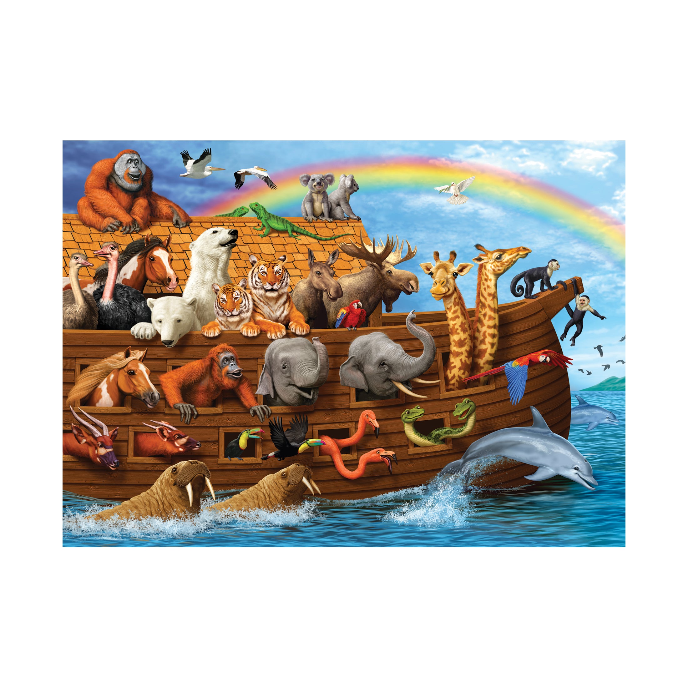 Cobble Hill Voyage of the Ark 350-Piece Family Puzzle - Fun Educational Activity for Kids & Adults, Perfect for Family Game Nights & Rainy Day Activities