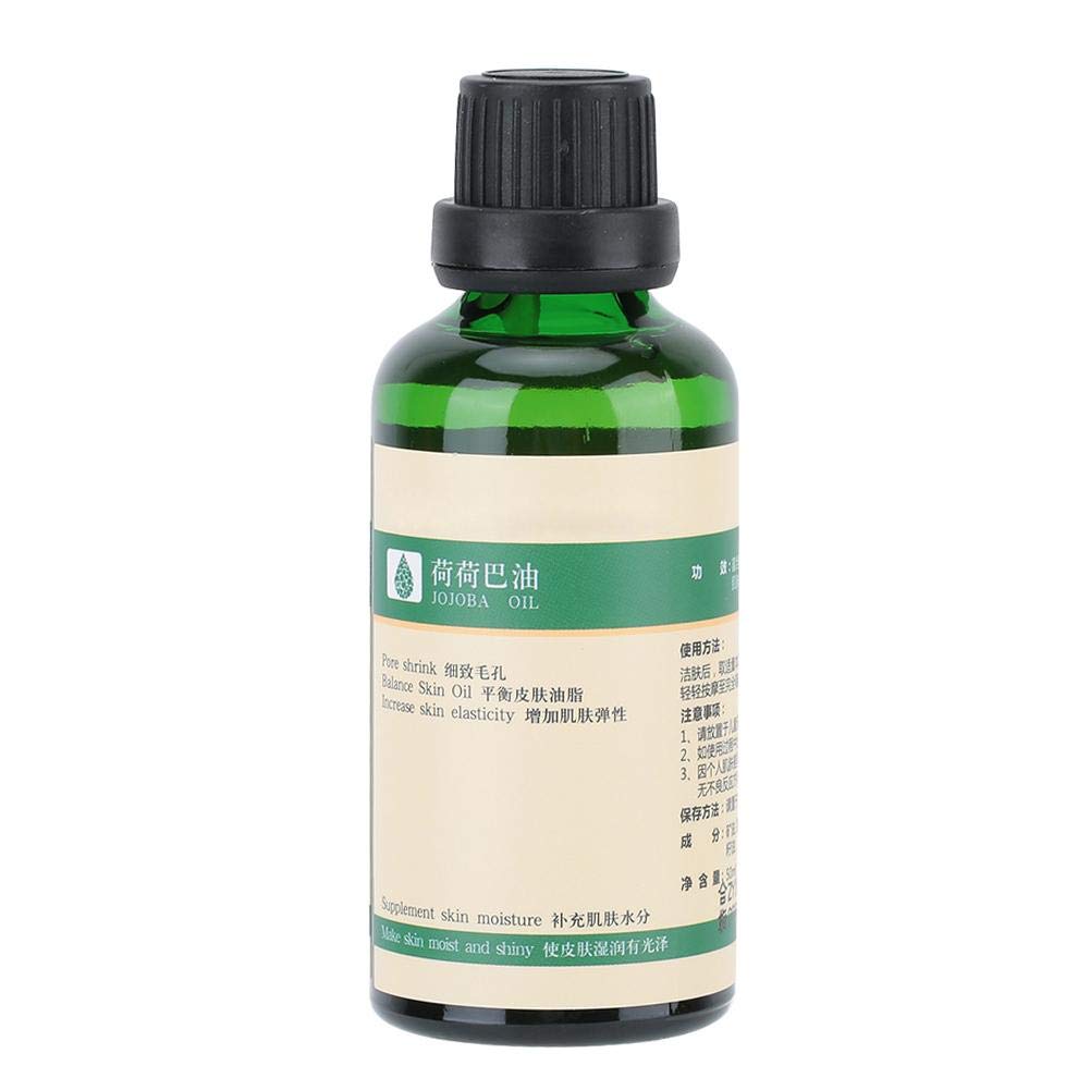 50ml Pure Jojoba Oil for Massage, Blackhead & Acne Treatment, Essential Oil for Body SPA & Skin Care - Perfect for Facial, Scalp & Relaxation Therapy
