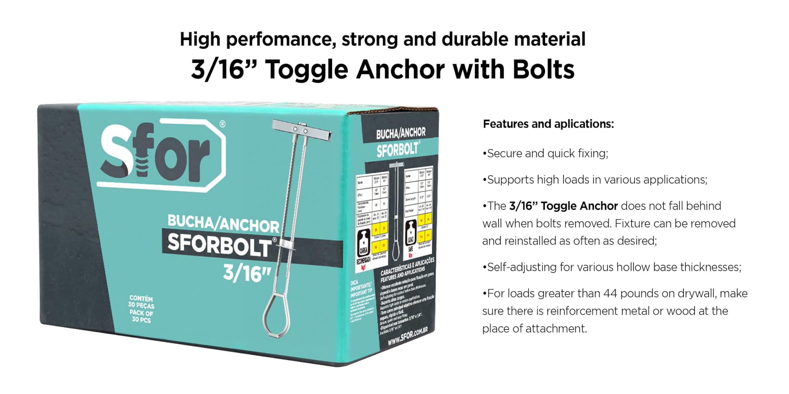60-Pack Heavy Duty 3/16