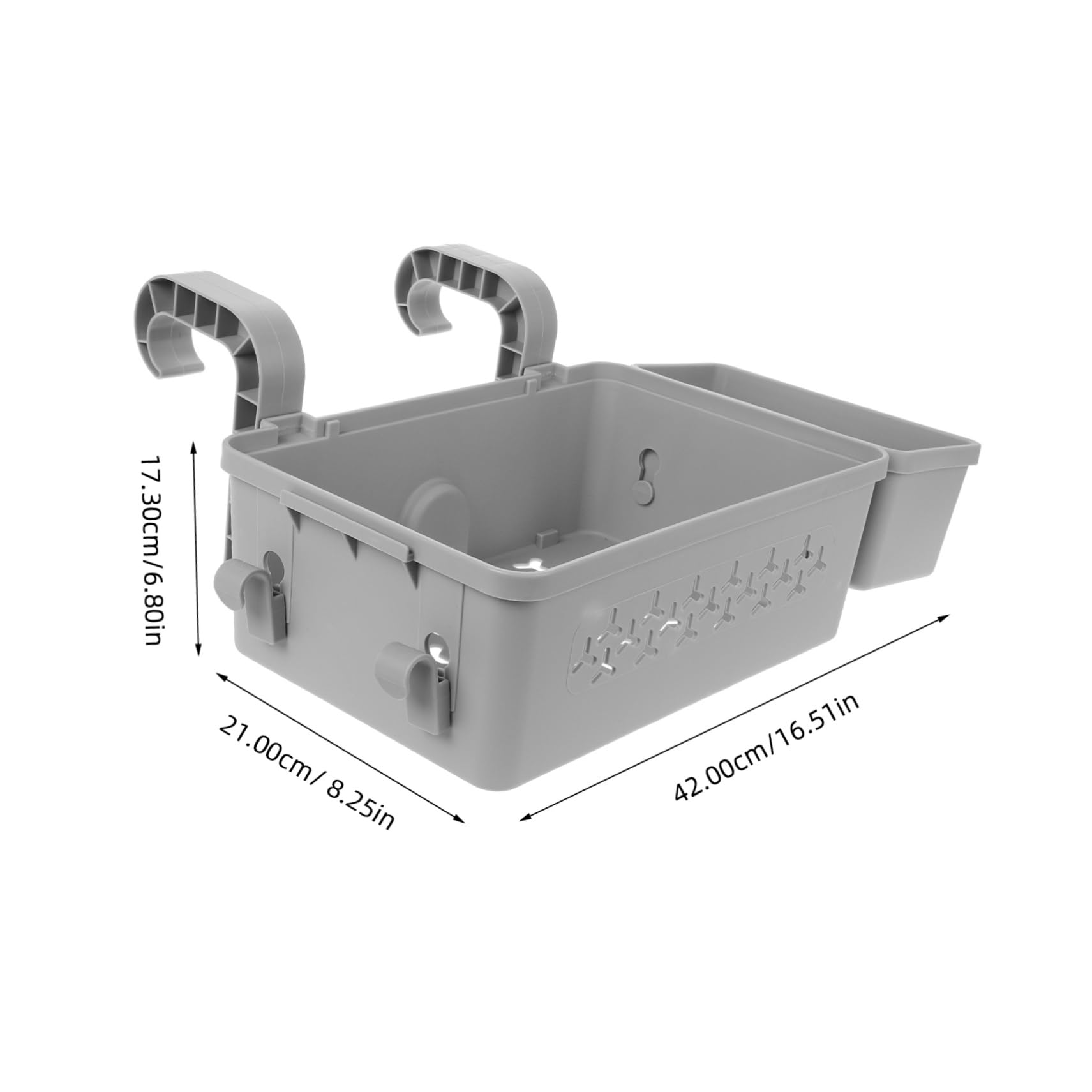 SUPVOX Poolside Towel Holder & Cup Organizer - Durable Plastic Storage Bin for Hanging Towels, Drinks, and Essentials - Perfect for Swimming Pools, Beaches, and Outdoor Relaxation