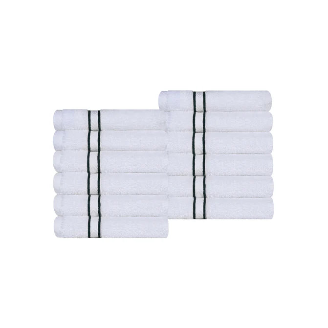 Premium 12-Piece Turkish Cotton Face Towel Set - Ultra Soft, Highly Absorbent & Quick-Drying - Perfect for Spa, Gym, Travel & Daily Skincare Routine