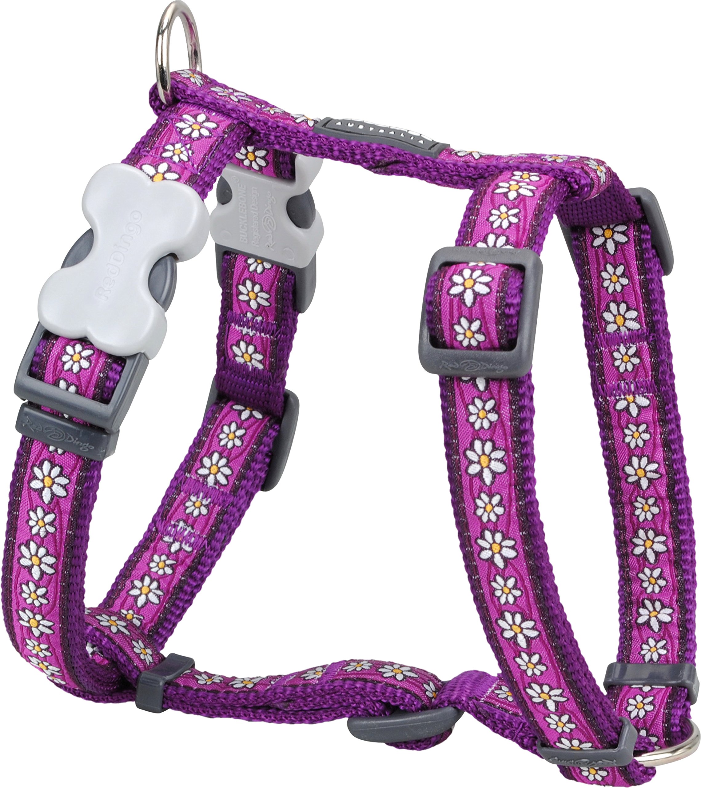 Premium Red Dingo Daisy Chain Purple Dog Harness - Large Size, Adjustable & Comfortable Pet Walking Gear for Medium to Large Dogs - Perfect for Daily Walks, Hiking & Outdoor Adventures