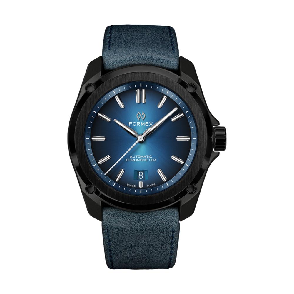 Essence Leggera Automatic Chronometer Men's Watch - 41mm Electric Blue Dial | Waterproof & Durable | Perfect for Business, Casual & Outdoor Activities