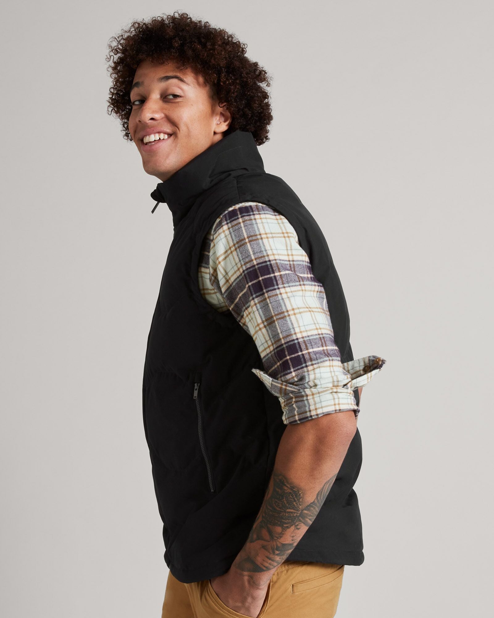 Men's Frisco X Down Vest - Lightweight Warm Puffer Jacket for Outdoor Activities, Hiking & Casual Wear - Black