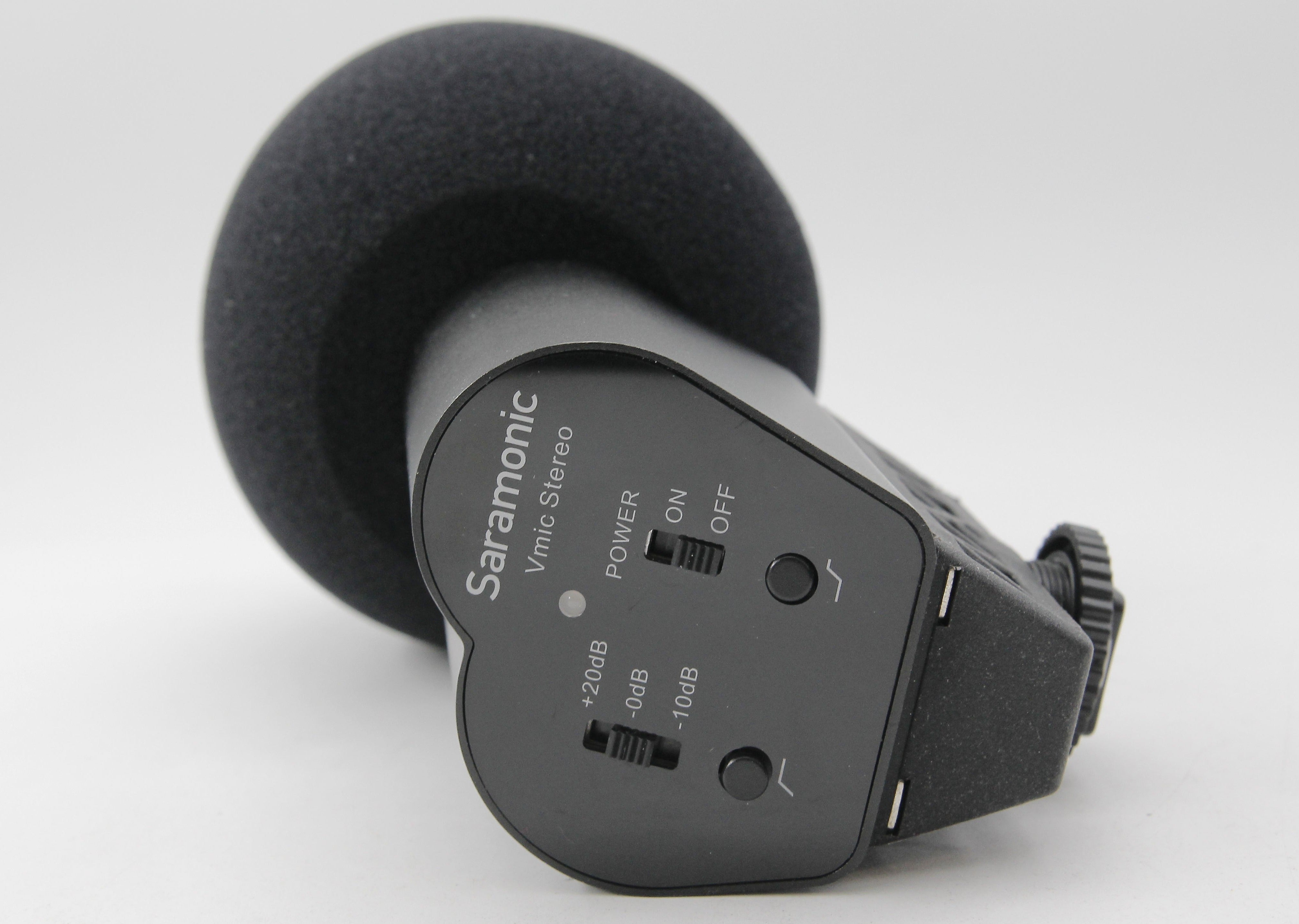 Used Saramonic Vmic Stereo Condenser Microphone for DSLR Cameras - Professional Audio Recording for Vlogging, Interviews & YouTube Videos