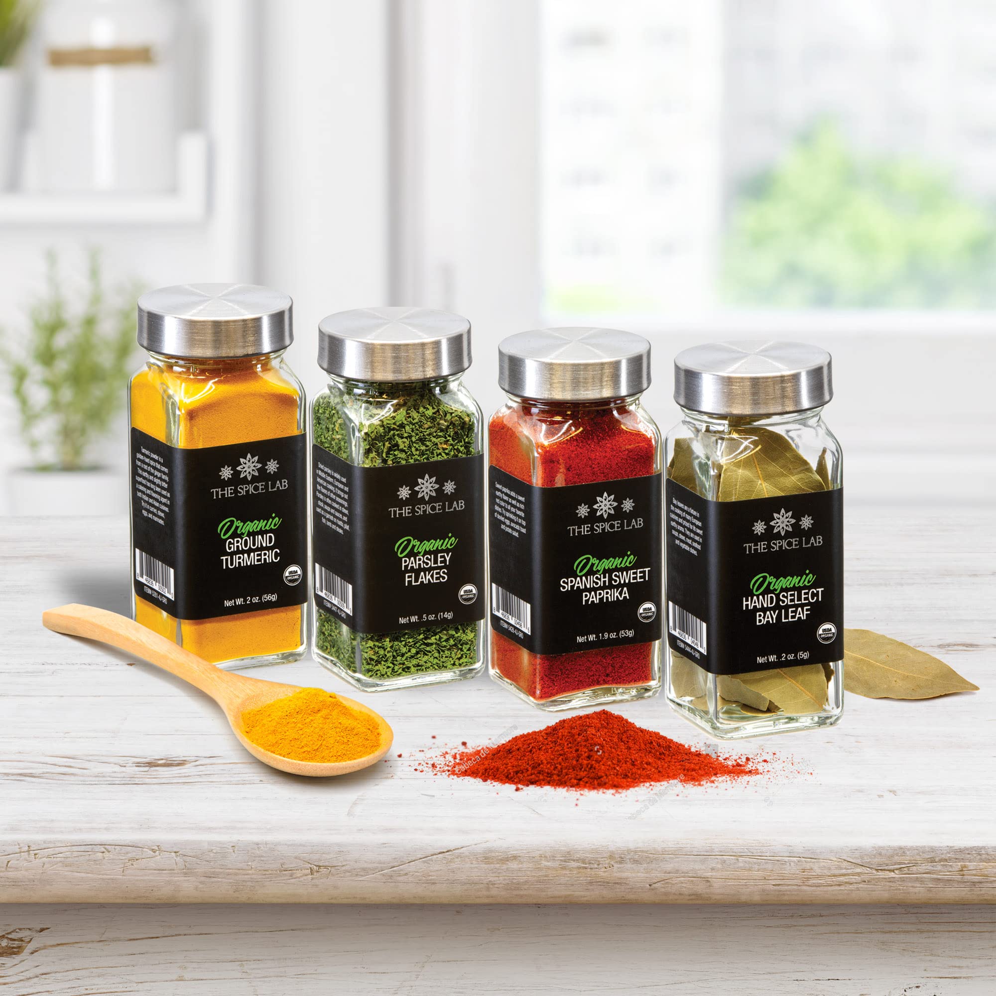 The Spice Lab Organic Spices and Seasonings Set - 30 Jar Premium Spice Kit Variety Pack for BBQ, Grilling & Cooking - Ultimate Culinary Gift Set for Home Chefs & Food Lovers - Perfect for Kitchen, Camping & Gourmet Cooking