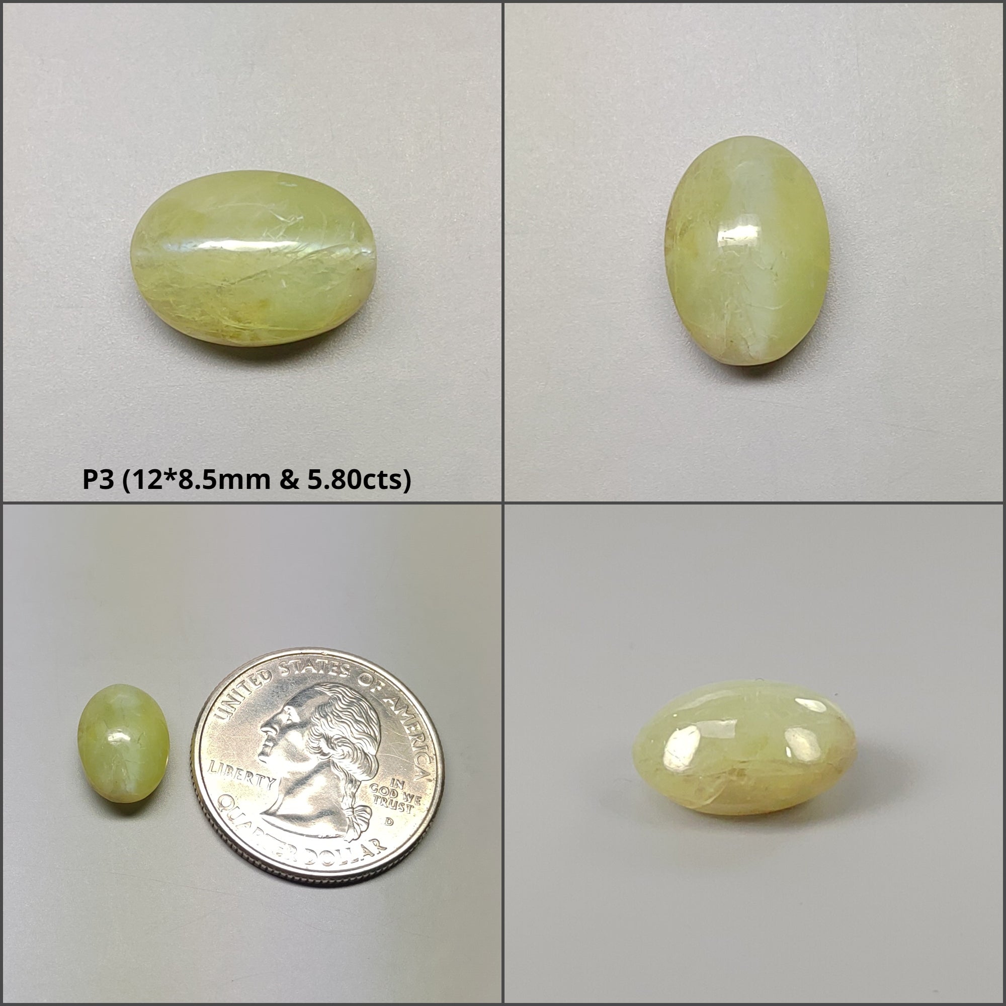 Natural Untreated Chrysoberyl Cat's Eye Gemstone Cabochon - Oval & Round Shape for Jewelry Making (Bracelets, Rings, Pendants) - Unheated Genuine Cat's Eye Stone Lot