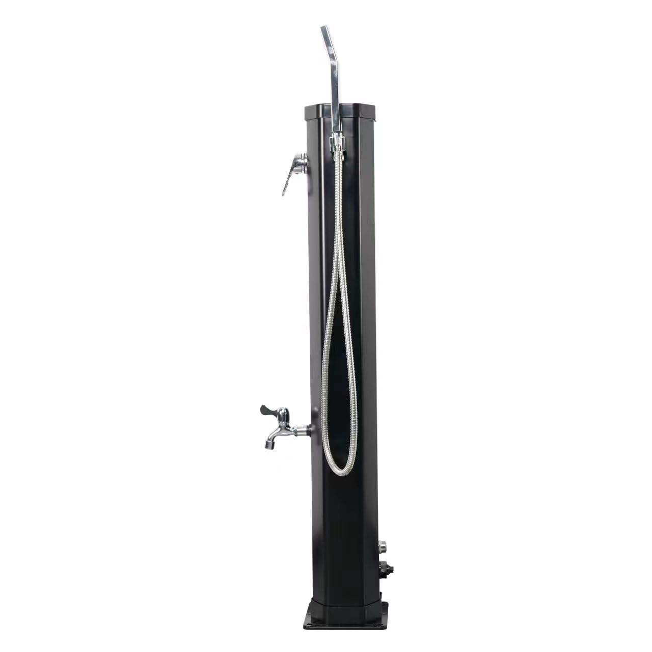 **Axonl 5.3 Gallon Solar Outdoor Shower with Shower Head & Foot Tap – Portable Camping, Beach, Pool, Garden, Backyard, RV – Ideal for Swimming, Hiking, Travel (Black)**