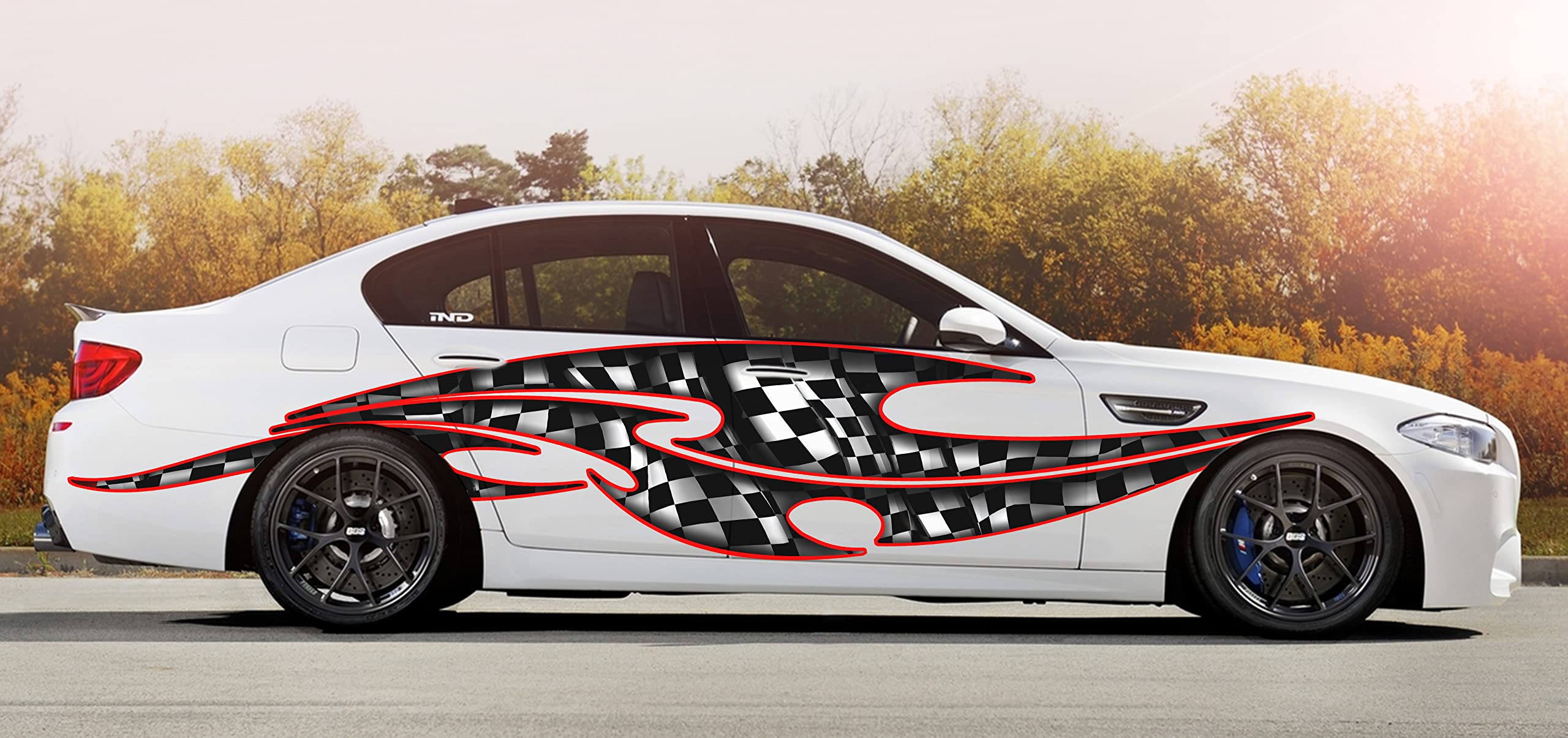 Checkered Flag Vinyl Car Wrap Decal - 20x60 Inch Racing Stripes Sticker for Auto Graphics - Perfect for Race Cars, Sports Vehicles & Motorsport Enthusiasts