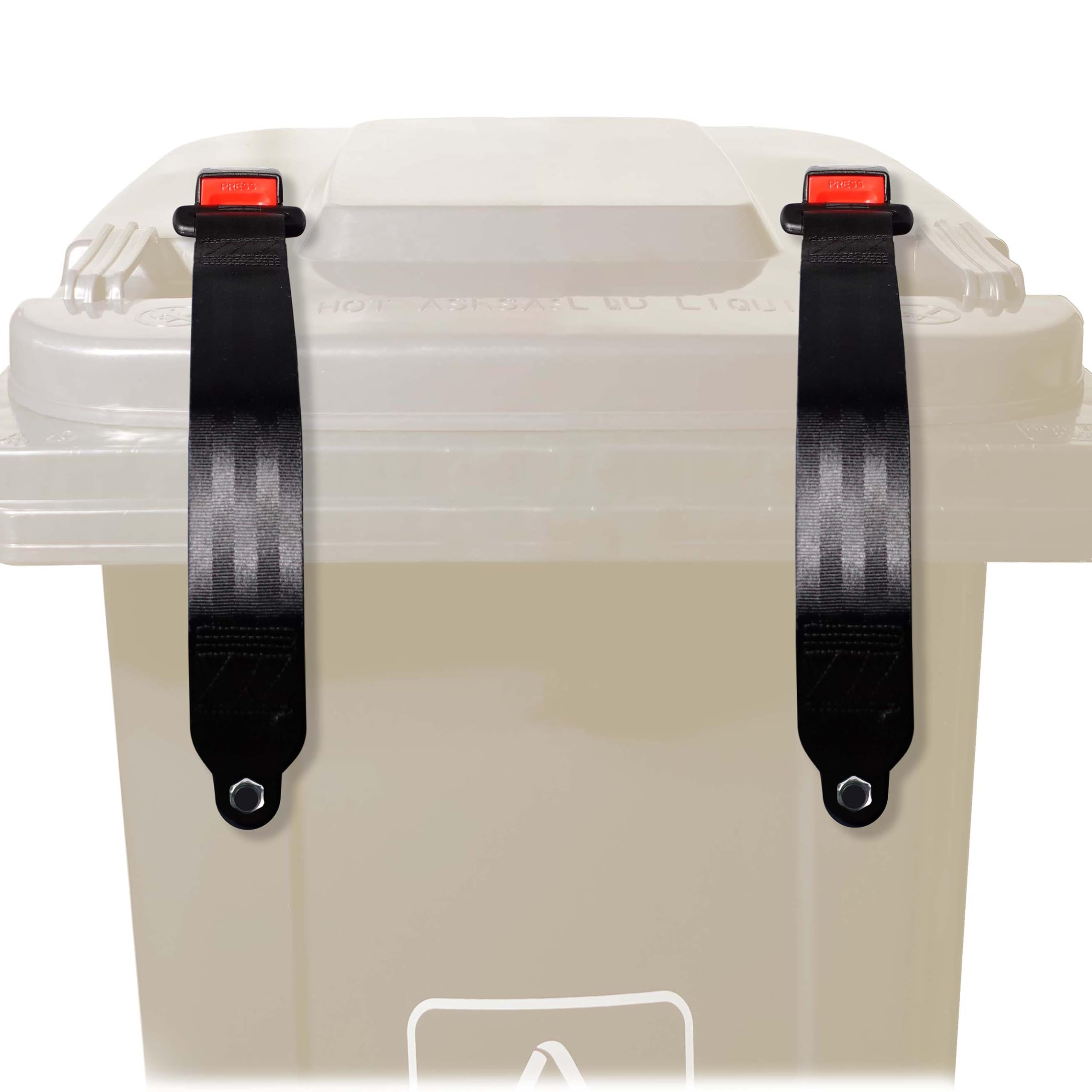 Animal Proof Trash Can Locks - 2 Pack Universal Semi-Automatic Garbage Bin Lid Locks for Raccoons, Squirrels & Pests - Heavy Duty Black Trash Can Security for Outdoor Bins, Backyards & Camping Sites