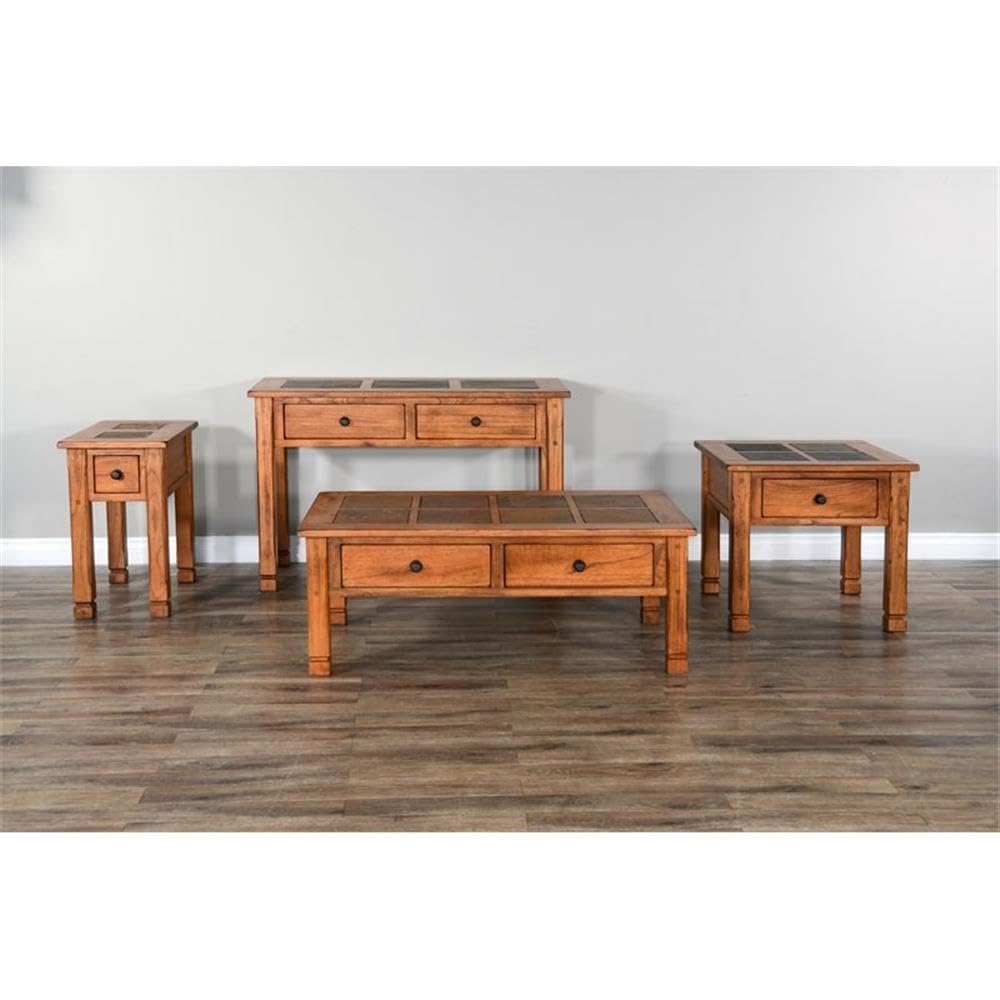 Sunny Designs Santa Fe Right Entertainment Wall Pier - Stylish TV Stand for Living Room, Bedroom & Home Theater Setup | Modern Wooden Media Console with Storage Shelves