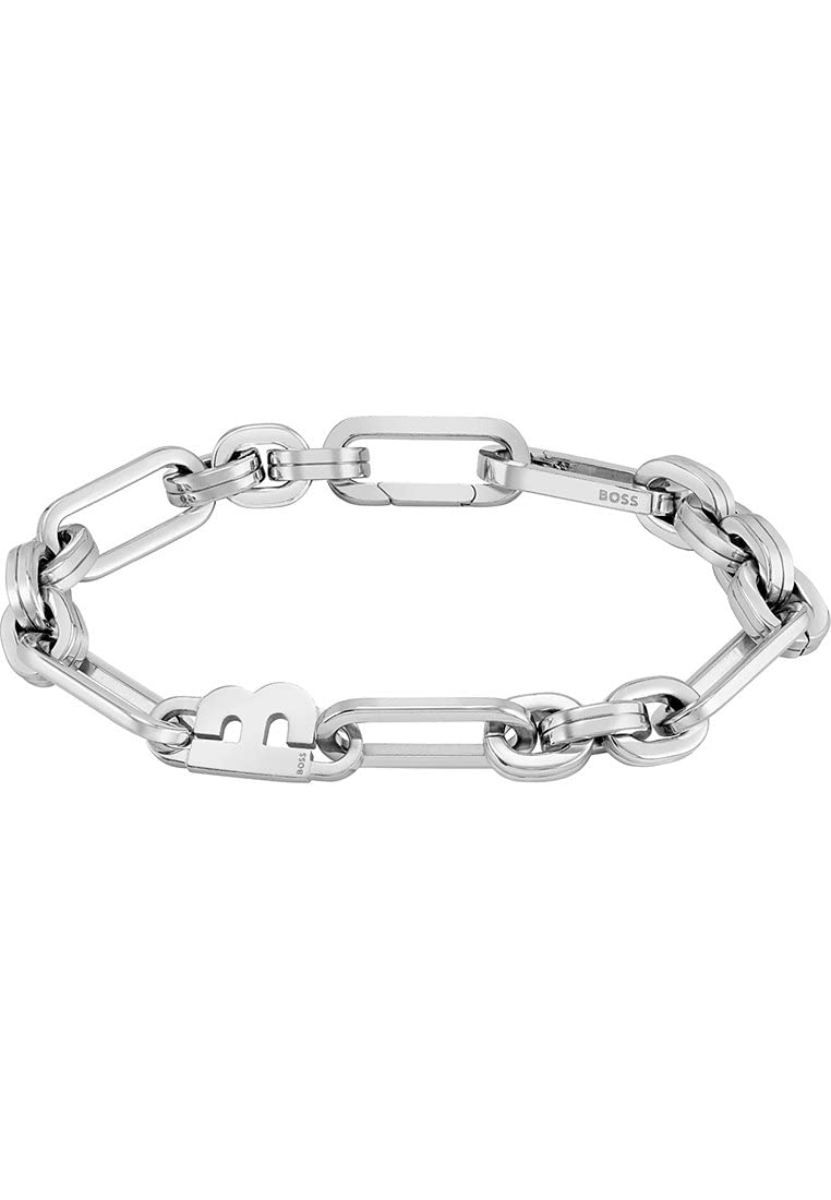 BOSS Jewelry Women's HAILEY Collection Sterling Silver Chain Bracelet - Elegant Adjustable Bangle for Everyday Wear, Gift Giving & Special Occasions