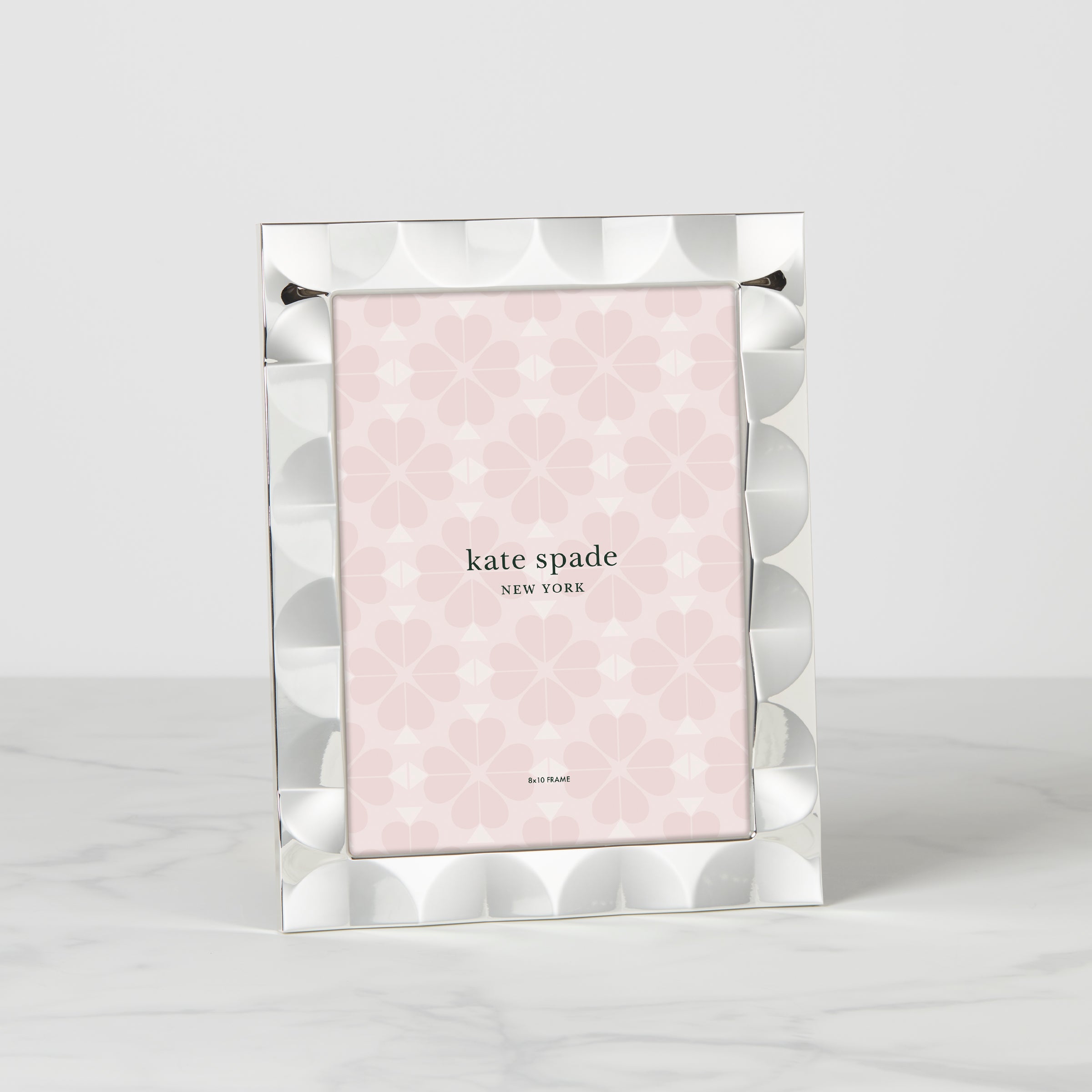 8x10 Silver Scallop Picture Frame - Elegant Wall & Tabletop Display for Photos, Artwork, and Home Decor - Perfect for Living Room, Bedroom, and Office