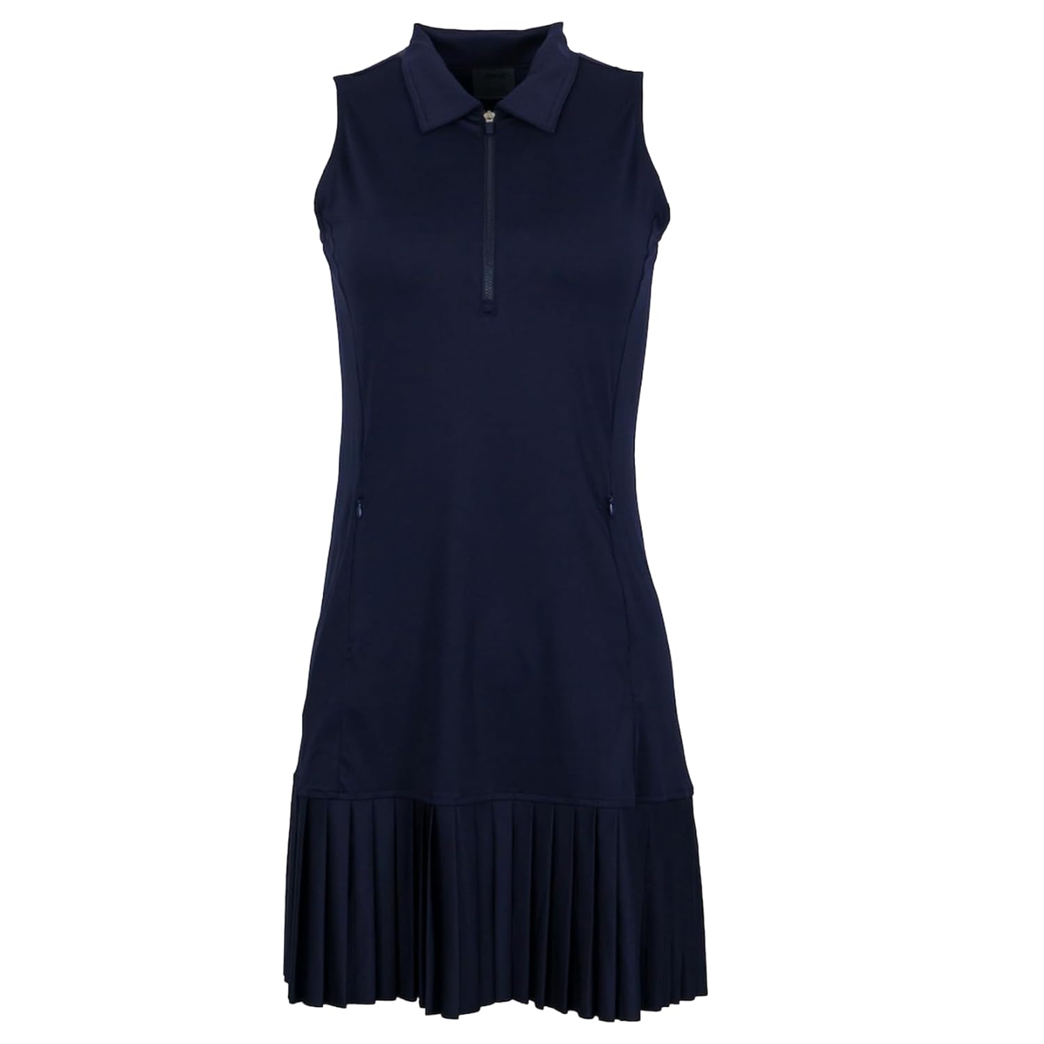 Jofit Women's Knife Pleat Athletic Dress - Semi-Fitted Golf & Workout Dress for Casual Wear, Midnight Blue - Perfect for Golf Outings, Gym Sessions & Everyday Comfort