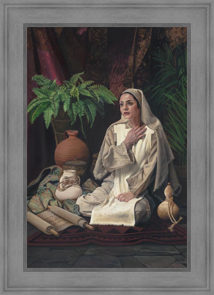 Behold Thy Handmaiden - Elegant Christian Home Decor for Prayer & Meditation | Perfect for Church Altars, Home Worship Spaces & Gift Giving