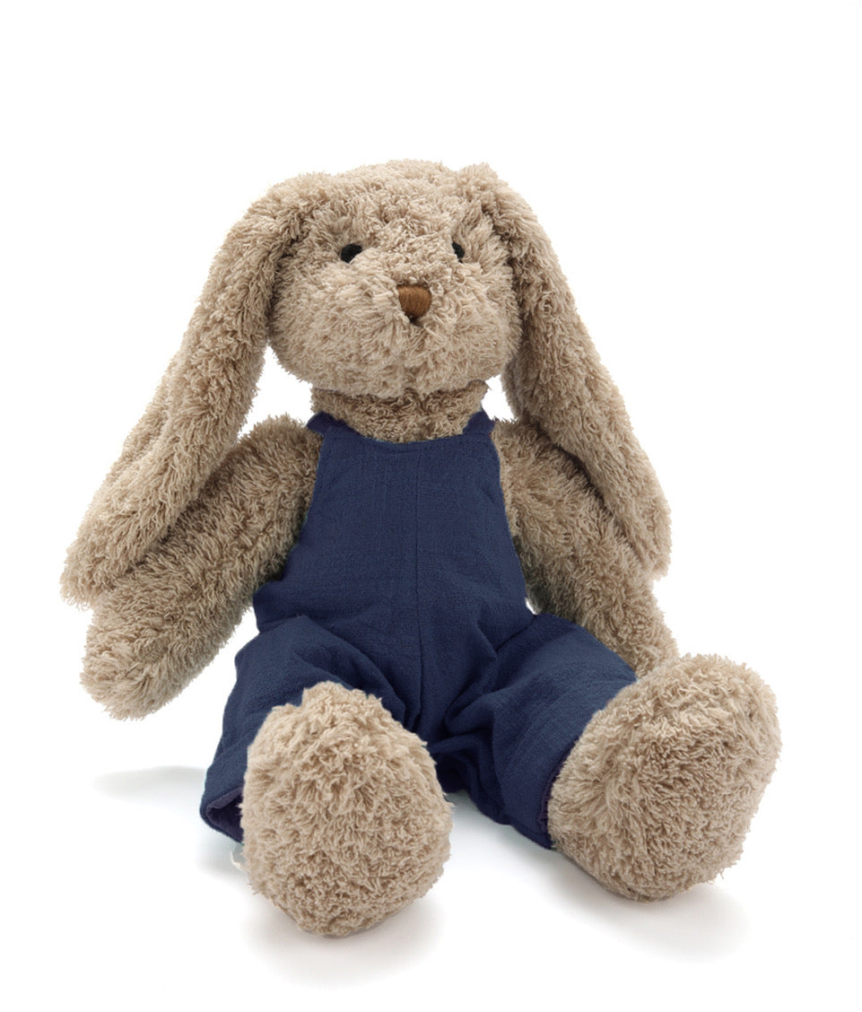 Personalized Bunny Plush Toy - Mr Honey Bunny Navy Blue Stuffed Animal for Kids, Perfect Gift for Easter, Birthday & Nursery Decor