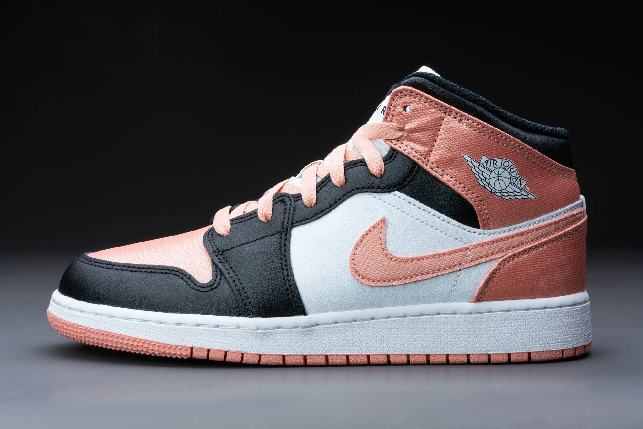 Nike Women's Air Jordan 1 Mid Basketball Shoes - Pink Size 6.5 US | Retro Sneakers for Streetwear, Casual Fashion & Basketball Court Performance