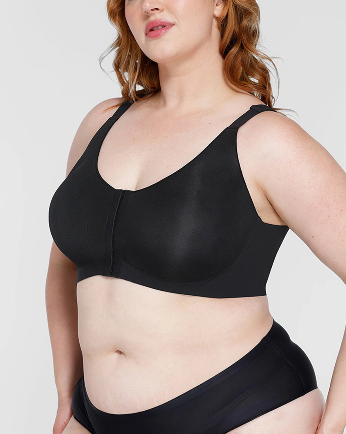 Wireless Front Hook Back Smooth Bra - Comfortable Seamless Support for Yoga, Workouts & Everyday Wear