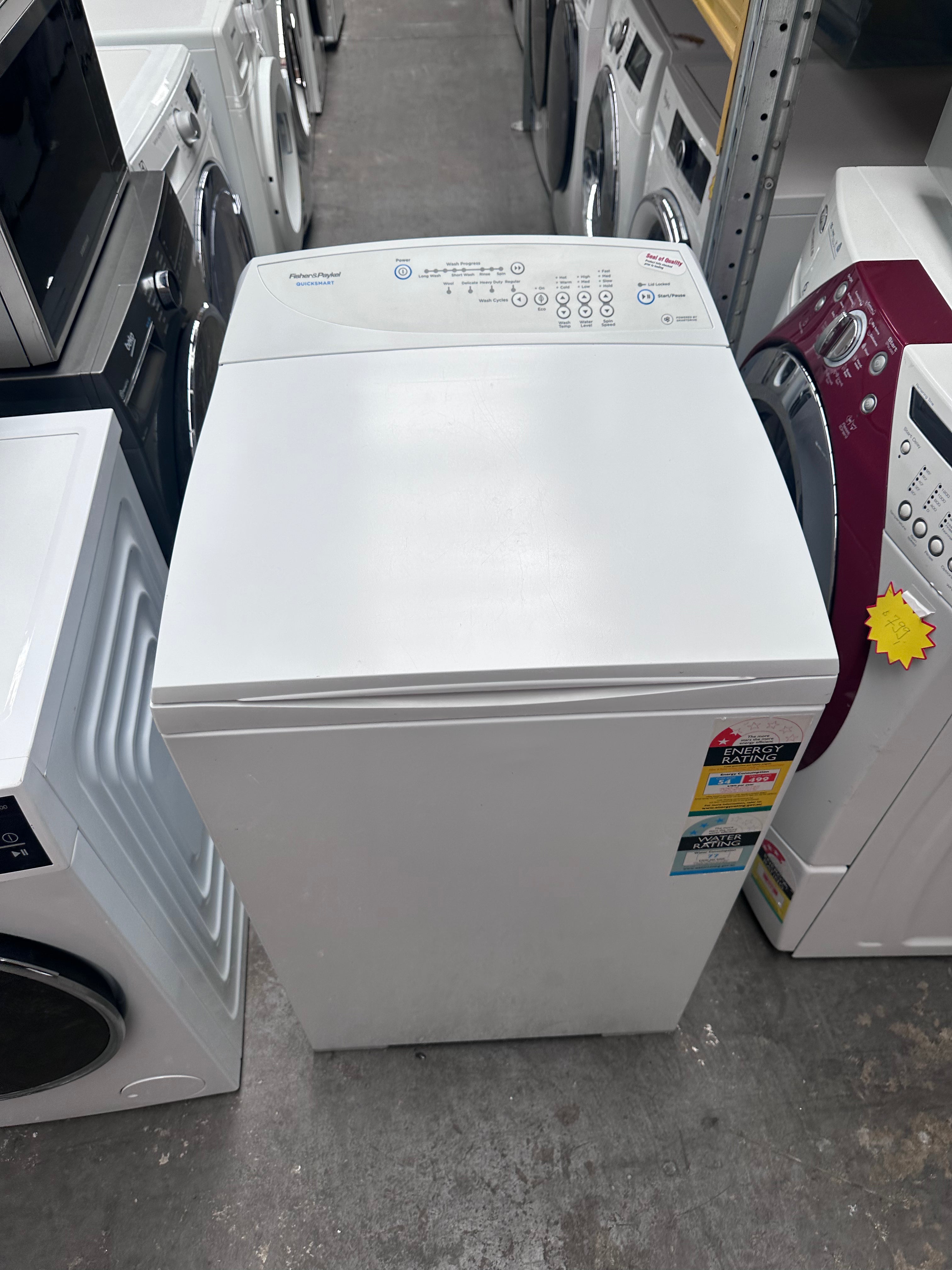 Fisher & Paykel 5.5kg Top Load Washing Machine - Certified Refurbished (Latest Model) | Perfect for Apartments, Laundromats & Small Spaces