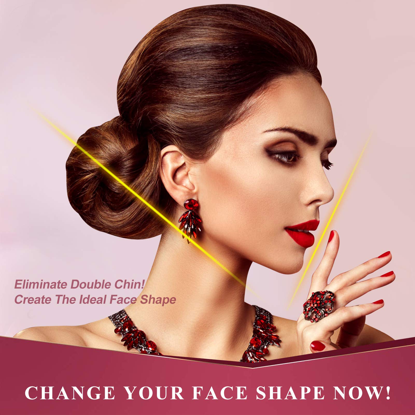 Facial Slimming Strap for Women - Double Chin Reducer & V-Line Lifting Belt | Pain-Free Face Tightening, Anti-Aging & Skin Firming | Reusable for Sagging Skin Care | Perfect for Daily Use, Beauty Routine & Anti-Wrinkle Treatment