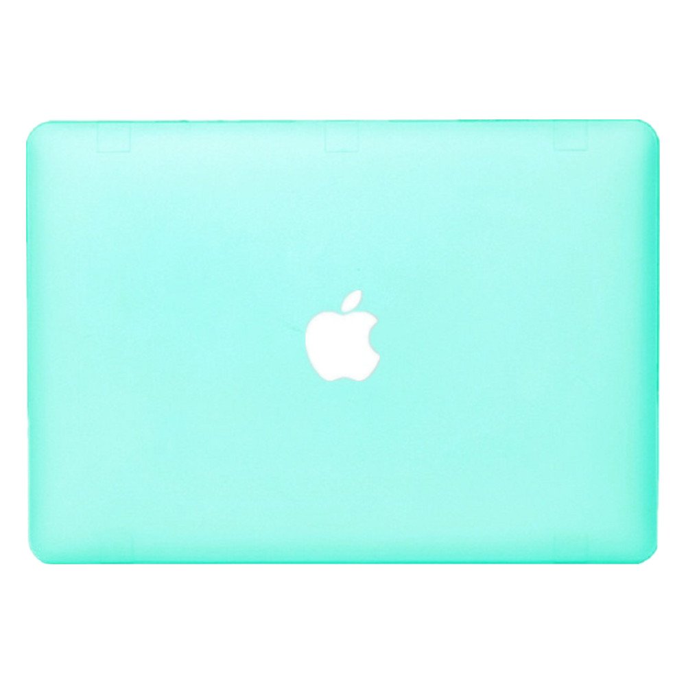 Se7enline Hard Shell Case Cover for MacBook Pro 15 inch A1286 (2010-2012 Models with DVD Drive) - Includes Sleeve Bag, Keyboard Cover, Screen Protector & Dust Plugs - Aqua Green - Perfect for Work, Travel & School Protection