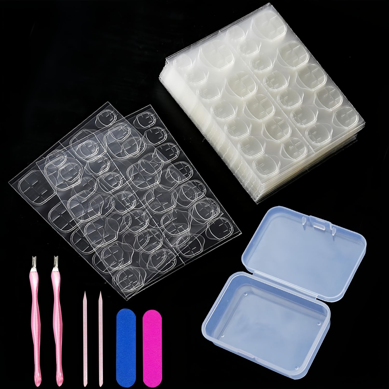 1200 PCS (50 Sheets) Double Sided Press On Nail Adhesive Tabs - Waterproof, Breathable False Nail Glue Stickers for Gel & Acrylic Nails - Perfect for Nail Art, Salon Use & DIY Manicures at Home