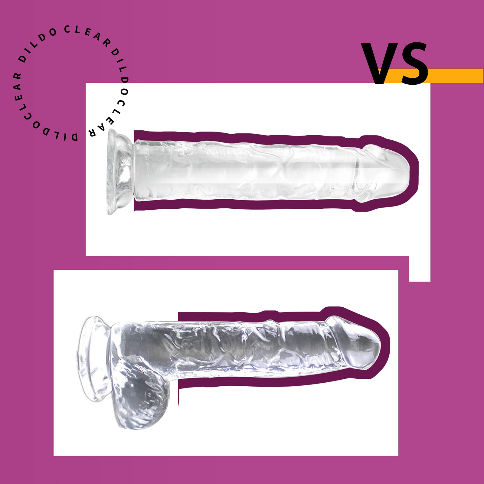 6.2 Inch Realistic Clear Dildo with Strong Suction Cup - Small Adult Sex Toy for Women - Perfect for Solo Play, Couples & BDSM Exploration