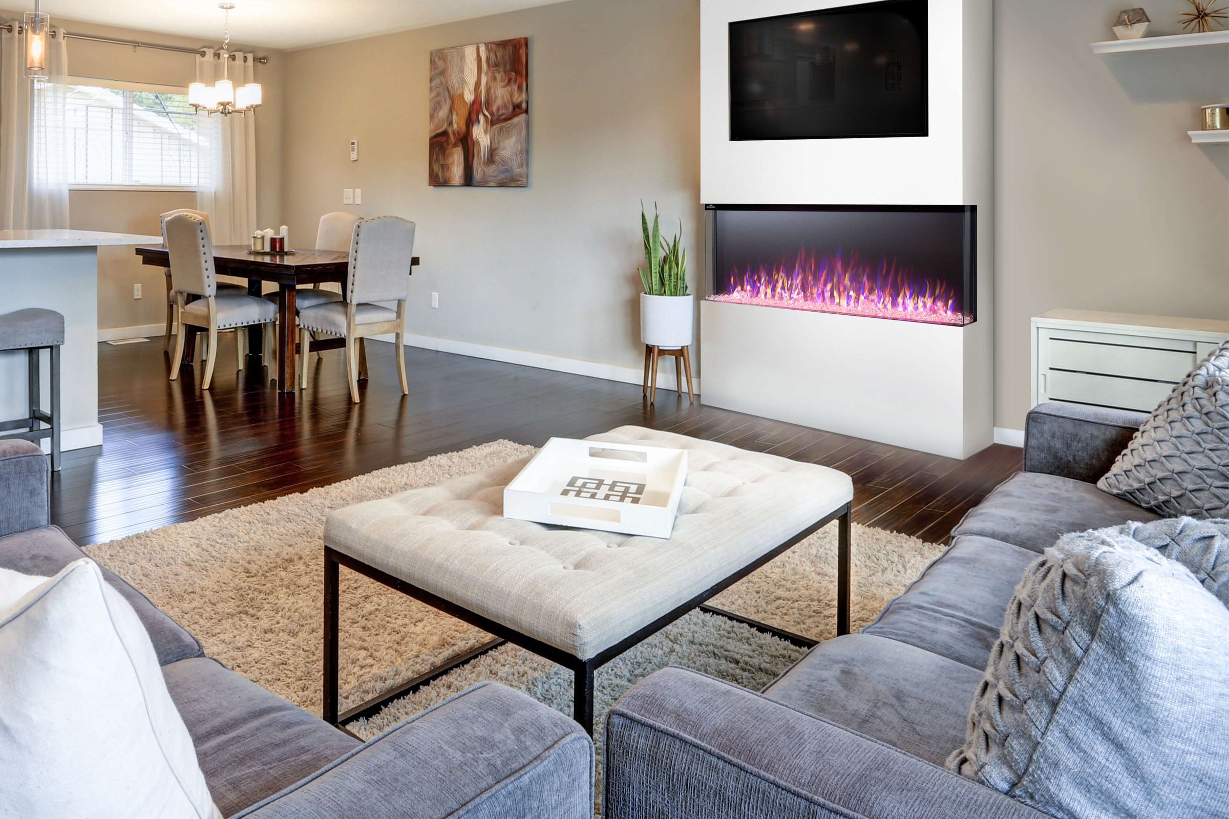 Napoleon Trivista Primis 50-Inch 3-Sided or 2-Sided Built-In Electric Fireplace - Perfect for Living Rooms, Bedrooms & Home Decor