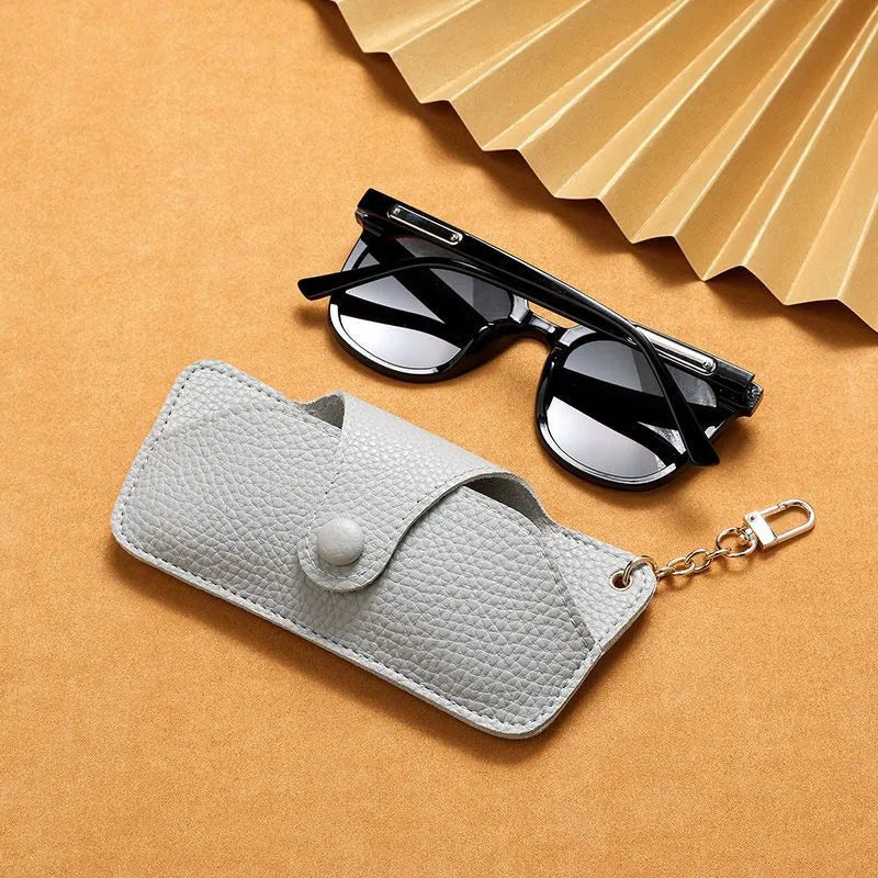 CCSpace Handcrafted PU Leather Eyeglass Case - Durable & Stylish Eyewear Protector for Men & Women - Perfect for Travel, Work & Everyday Use