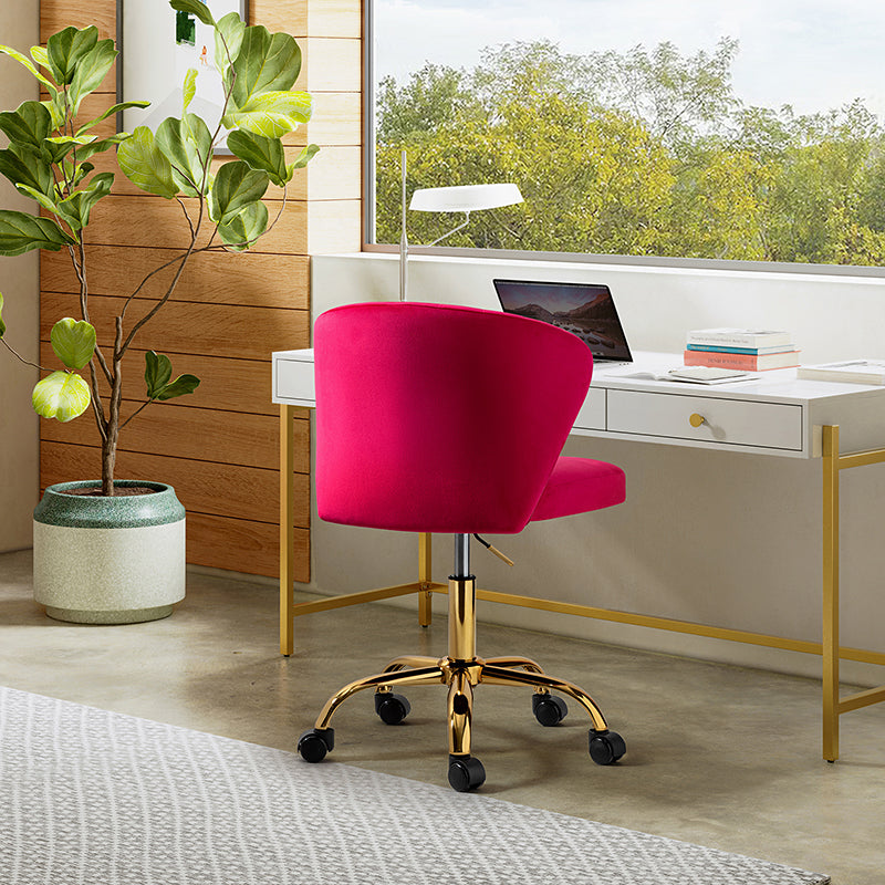 Premium Chandra Velvet Office Chair - Ergonomic Executive Desk Chair with Lumbar Support for Home & Office Workspaces - Comfortable Modern Computer Chair for Long Hours of Sitting