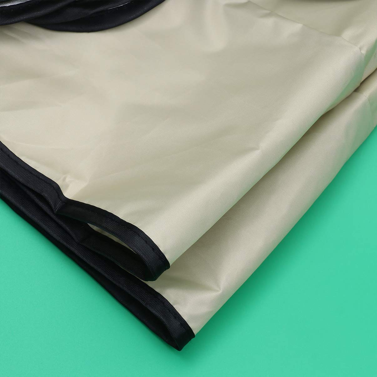 DOITOOL Waterproof Outdoor Chair Covers Set - 142x120cm Beige Polyester with PA Coating - Elastic Garden Swing Cover & Hanging Chair Protector - All-Weather Patio Furniture Covers for Deck, Porch, and Backyard Use