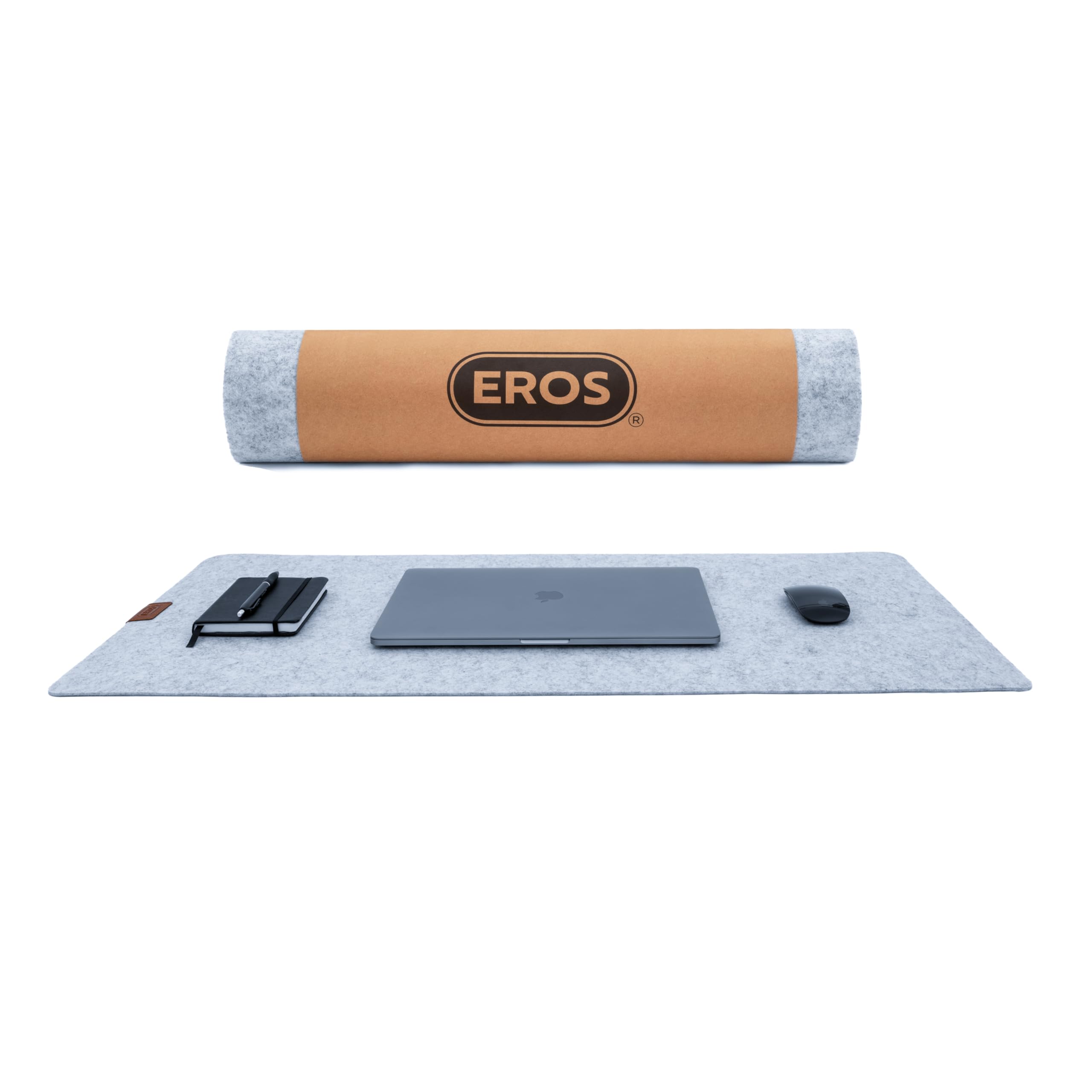 Non-Slip Felt Desk Mat - Light Gray Extra Large Office Desk Pad for Computer Keyboard & Mouse - Perfect for Home Office, Gaming & Workspace Protection
