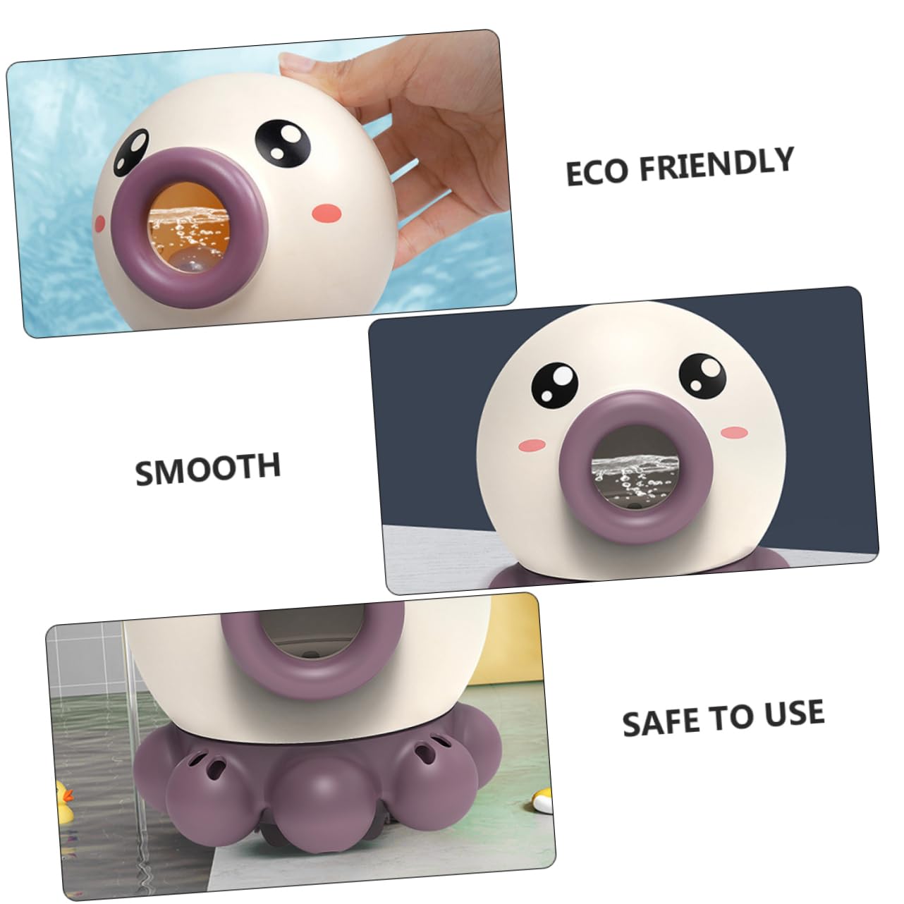 Totority 1-Piece Animal Bath Toys for Kids - Cartoon Plastic Bathtub & Swimming Pool Toys for Toddlers - Fun Water Play During Bath Time, Pool Parties & Beach Trips
